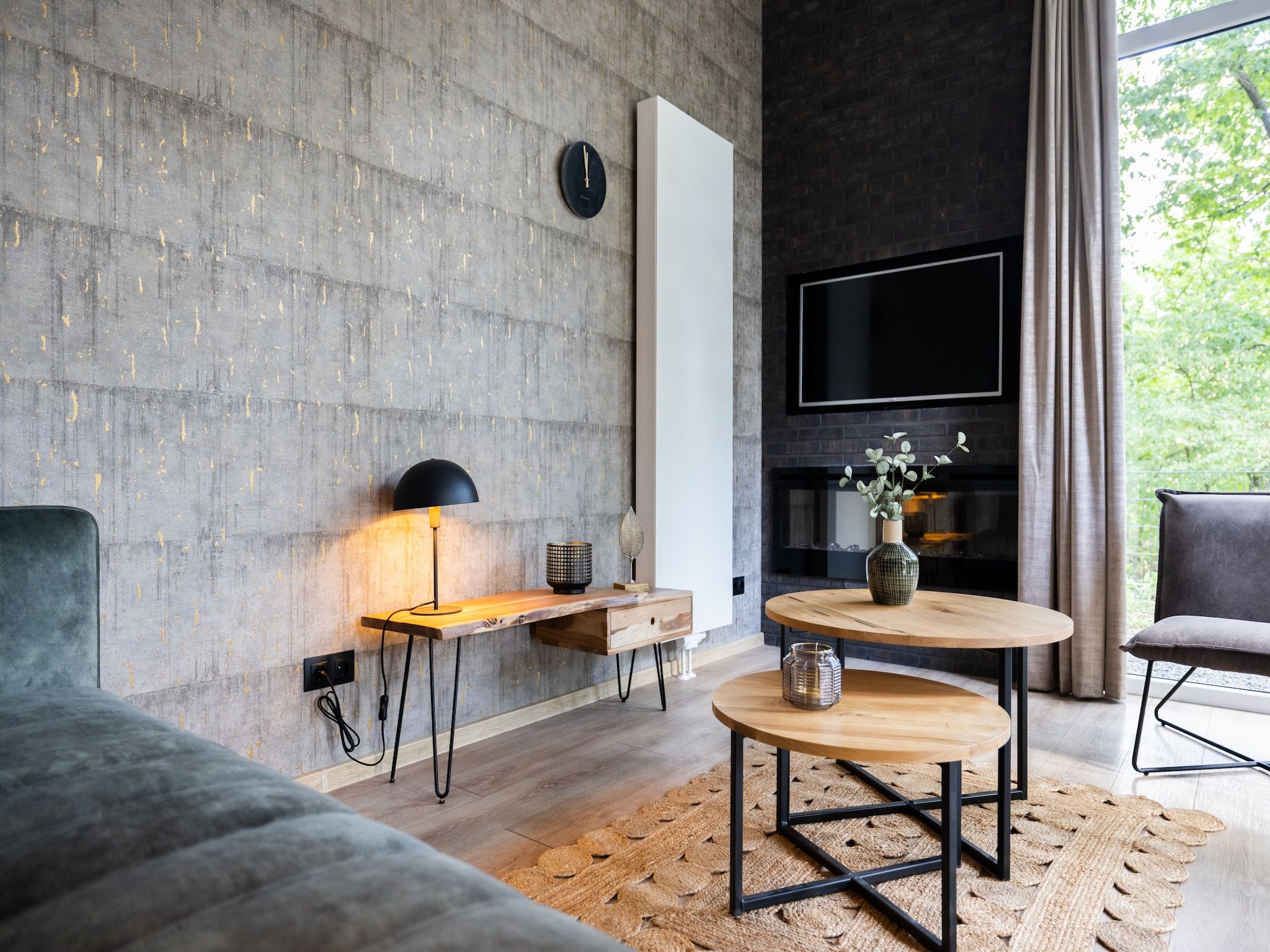 De woonkamer van Vakantiepark De Rimboe & De Woeste Hoogte 40 in Hoenderloo