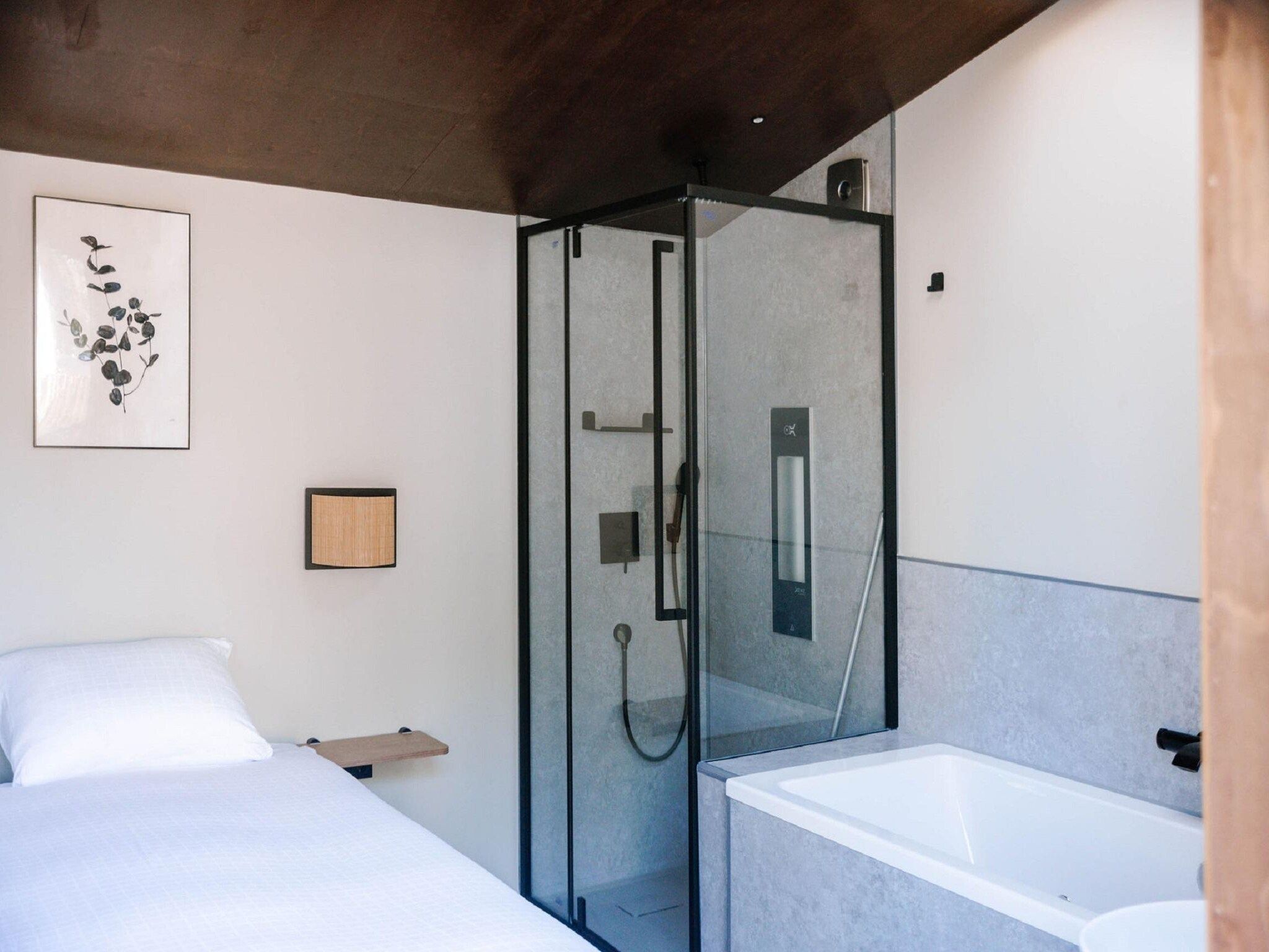 Een slaapkamer van Landgoed De IJsvogel 12 in Voorthuizen