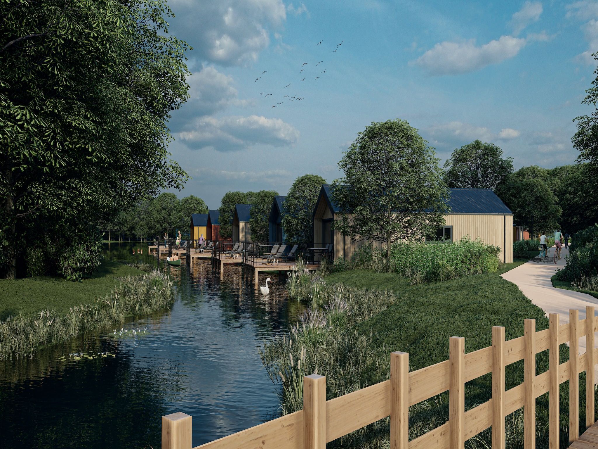 De buitenkant van Vakantiepark Klein Vink 24 in Arcen