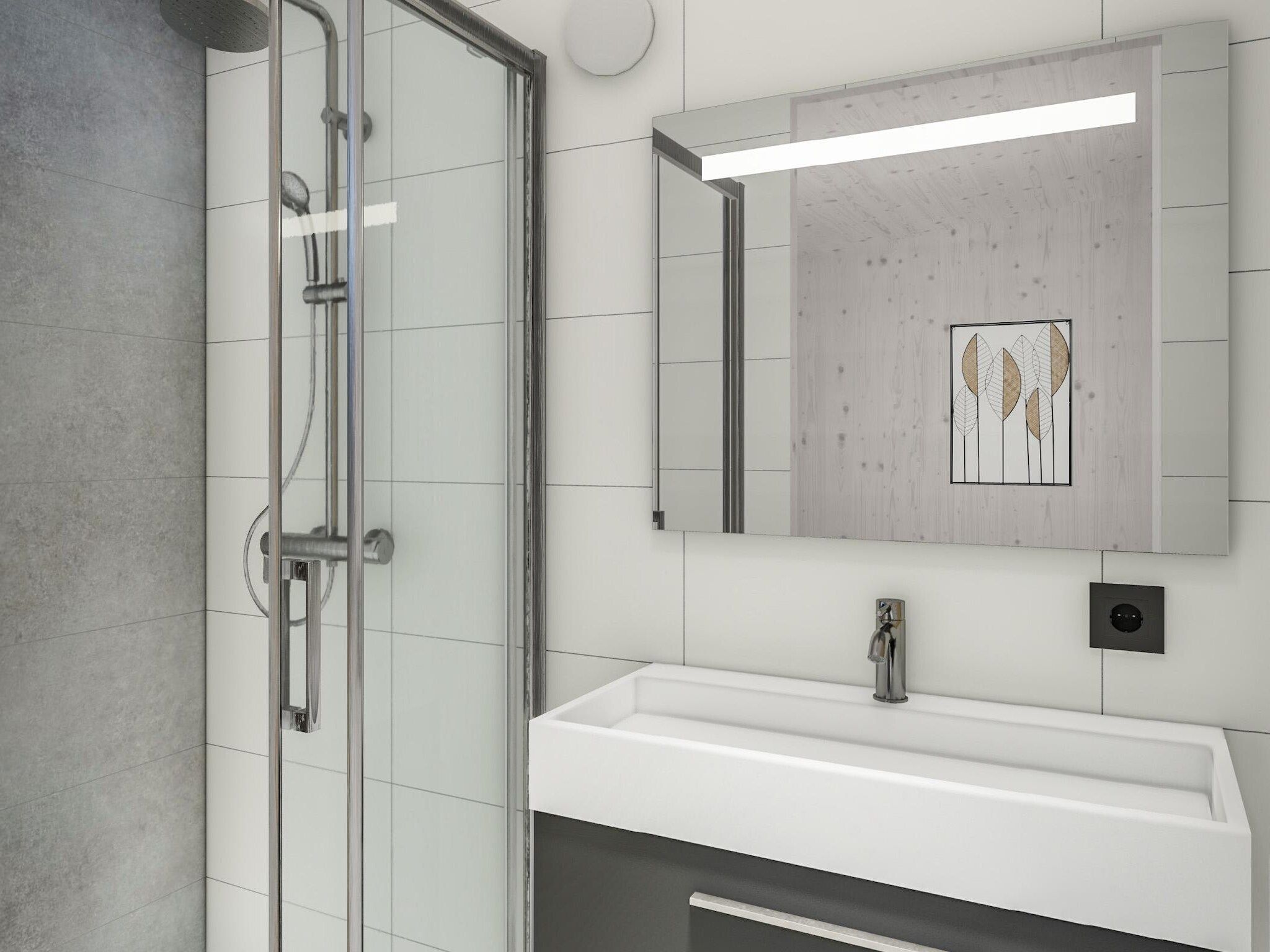 De badkamer van Vakantiepark Klein Vink 25 in Arcen