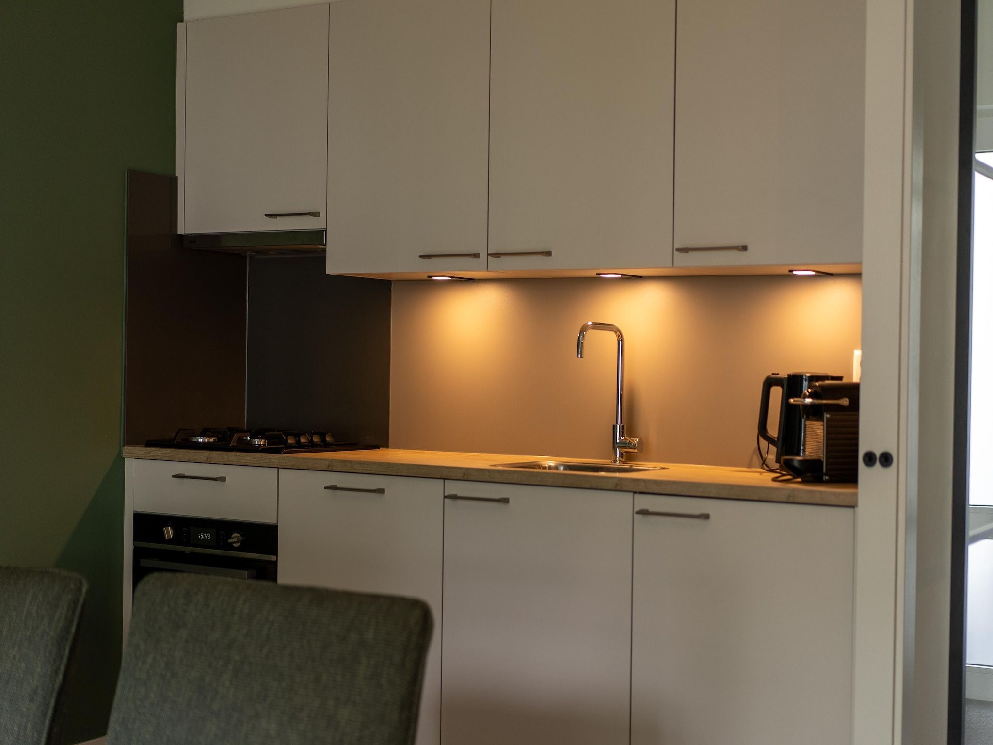 De keuken van Vakantiepark Hunzedal 18 in Borger