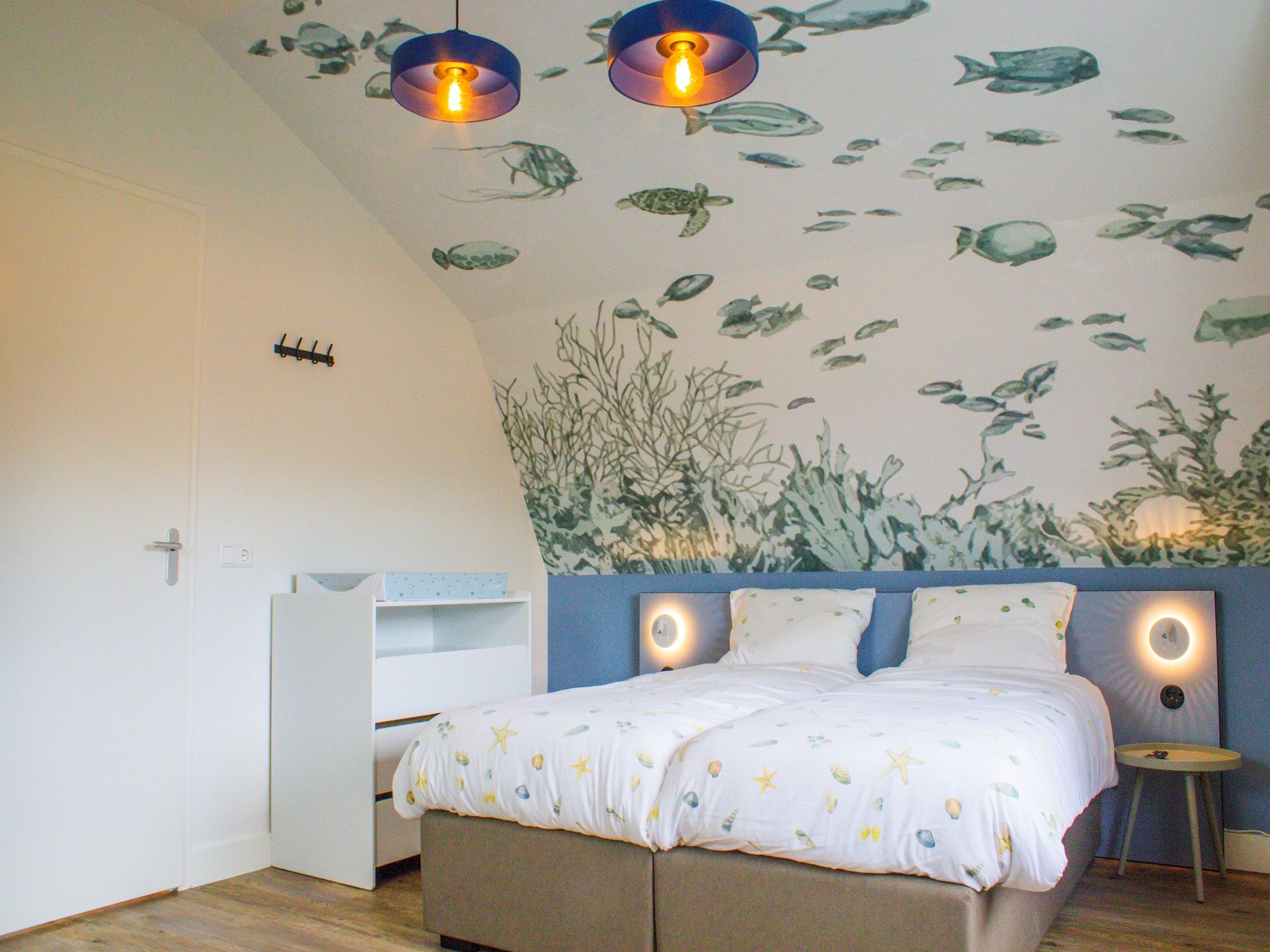 Een slaapkamer van Vakantiepark Duinrust 2 in Noordwijk aan zee