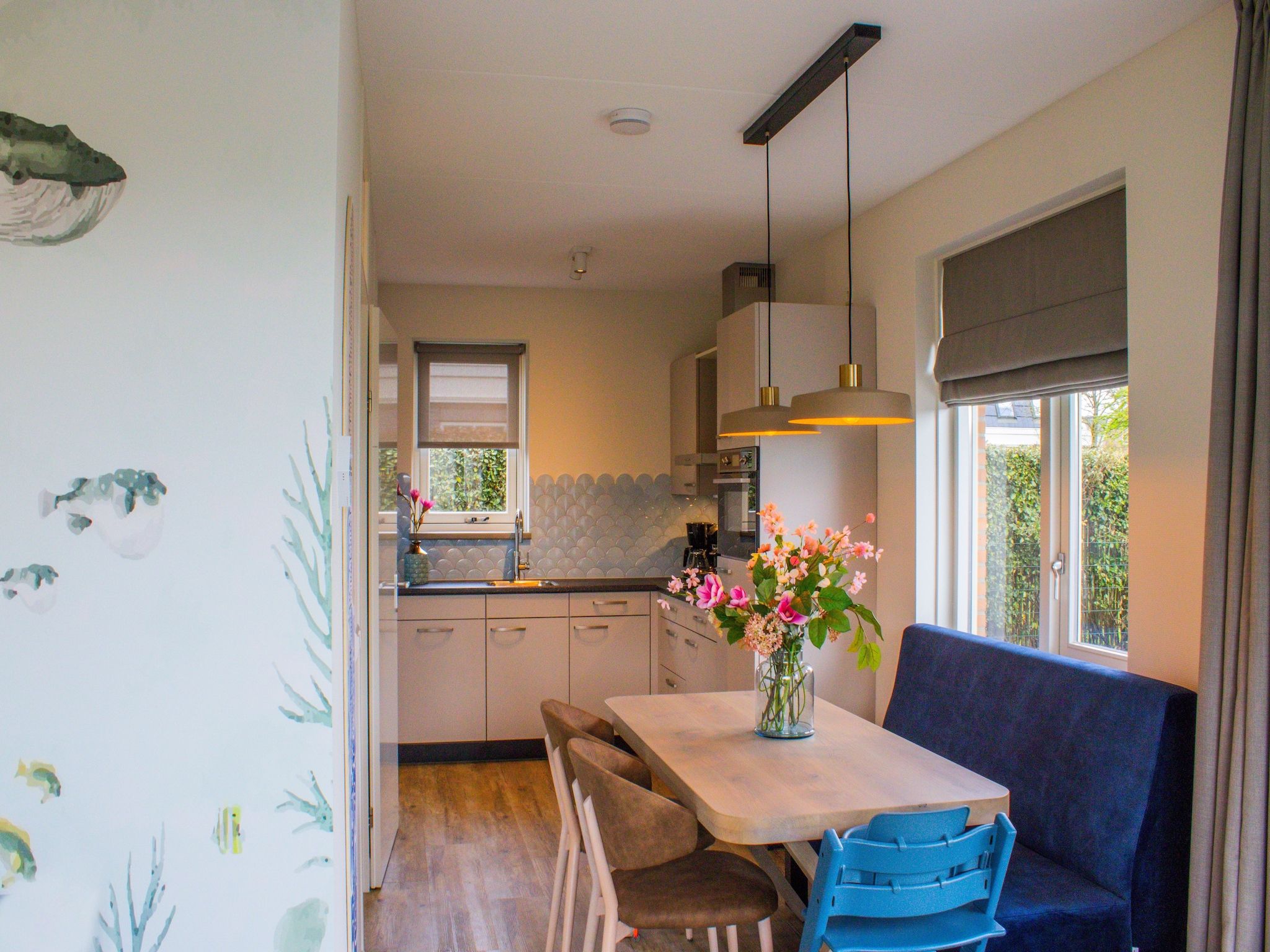 De keuken van Vakantiepark Duinrust 2 in Noordwijk aan zee