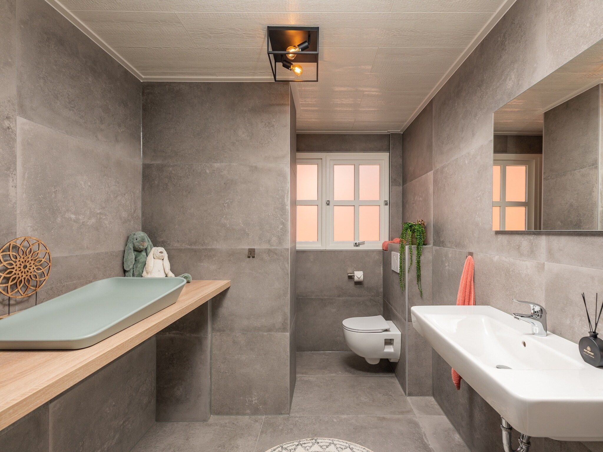 De badkamer van Het Landhuis in Losser