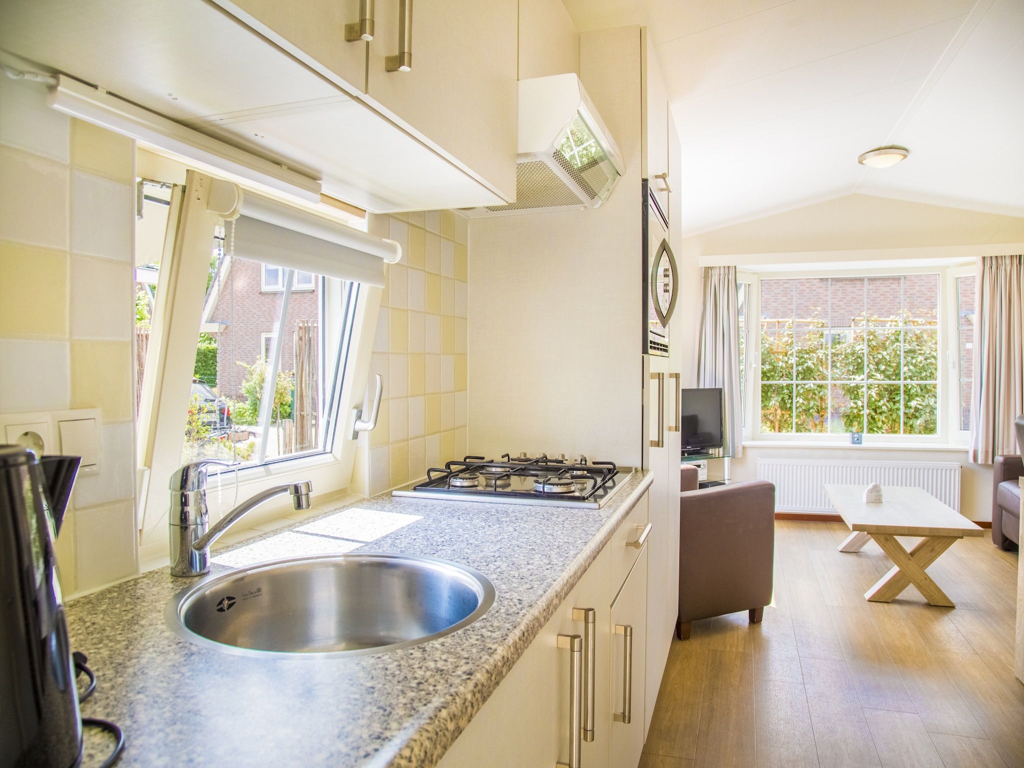 De keuken van Vakantiepark Duinrust 3 in Noordwijk aan zee