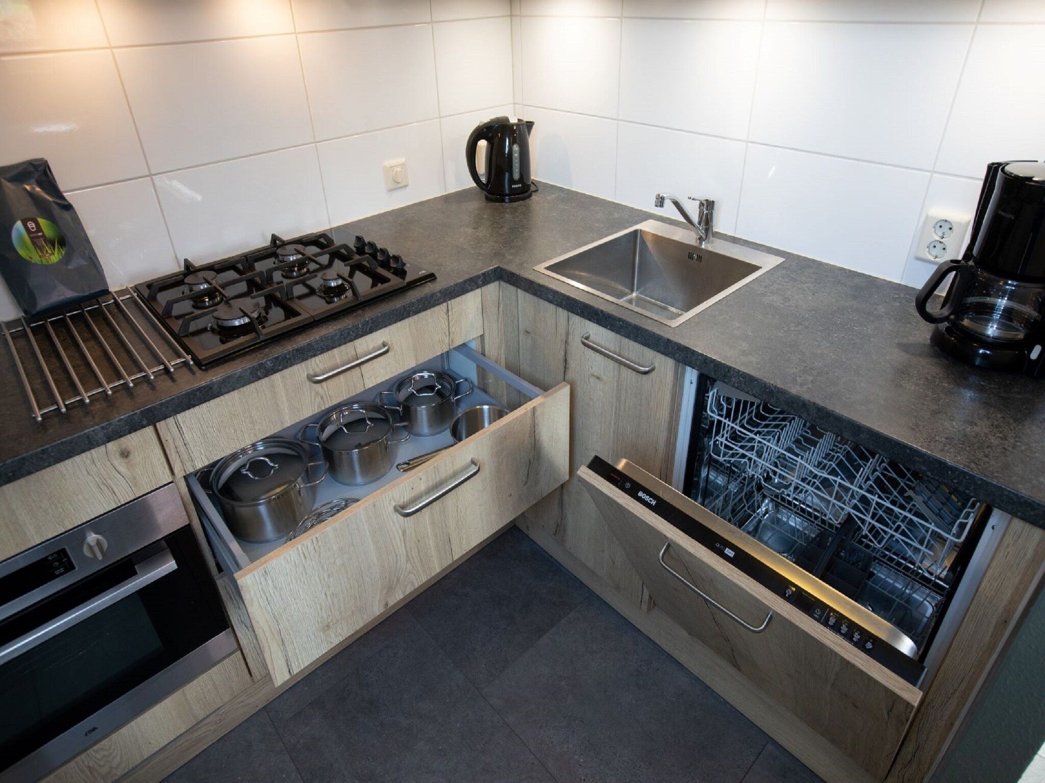 De keuken van Vakantie bij Meeussen - Molendal 3 in Plasmolen