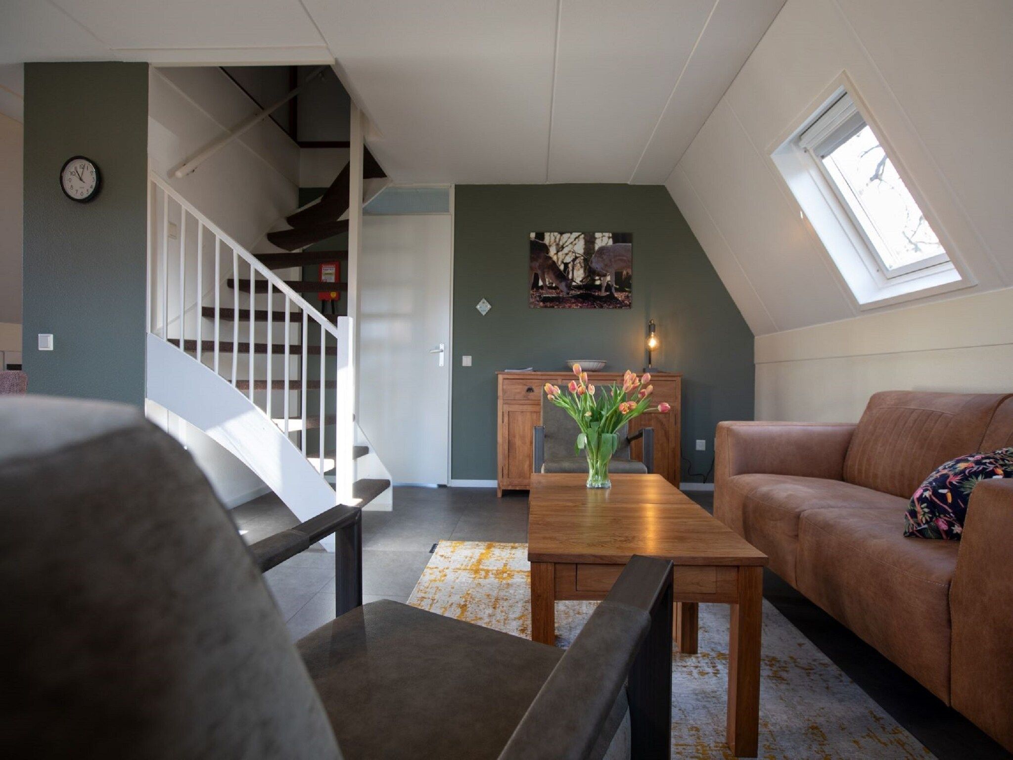 De woonkamer van Vakantie bij Meeussen - Molendal 4 in Plasmolen