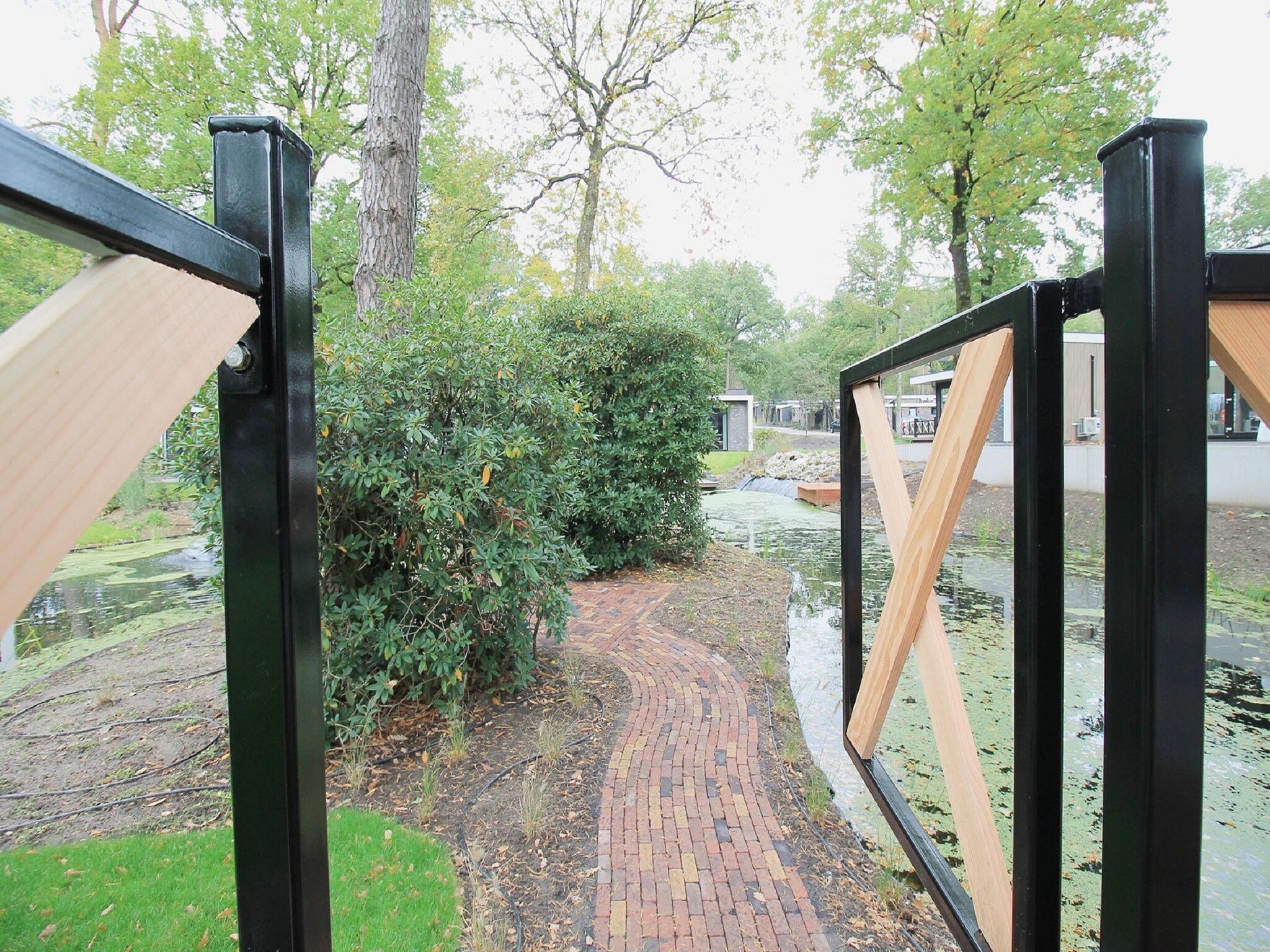 De tuin van Vakantiepark De Rimboe & De Woeste Hoogte 42 in Hoenderloo