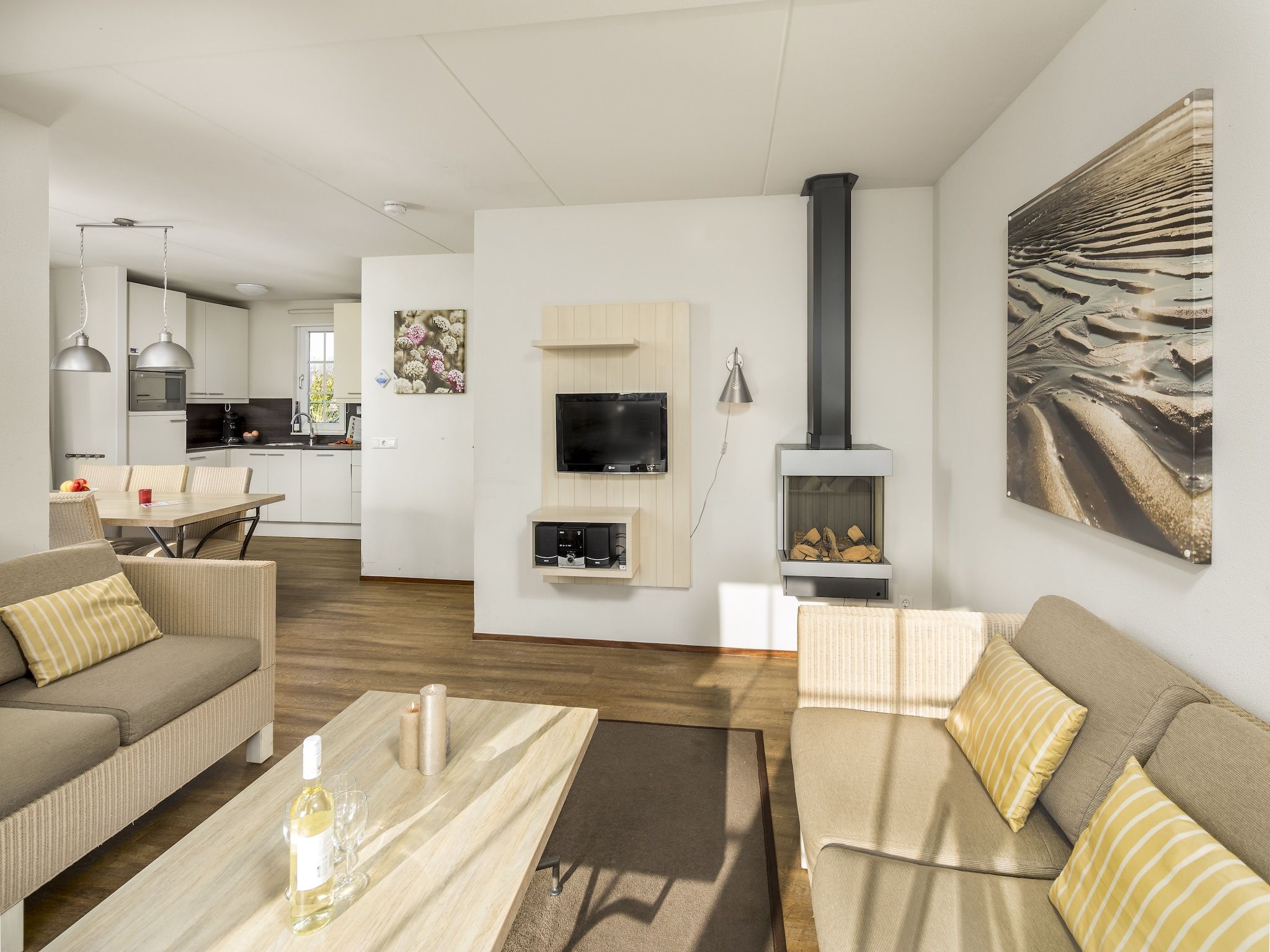 De woonkamer van Noordzee Résidence Cadzand-Bad 38 in Cadzand-Bad