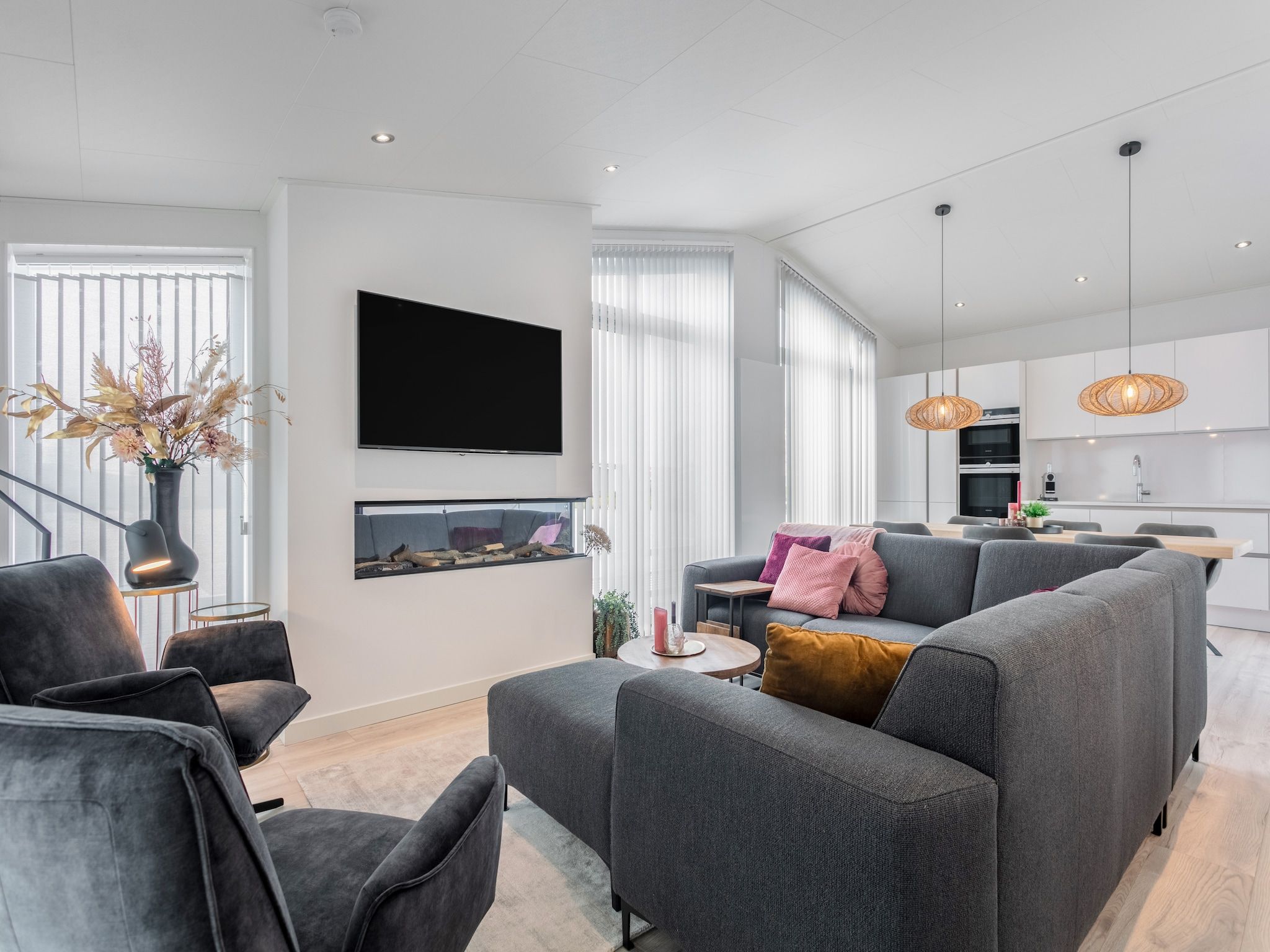 De woonkamer van Water Resort Oosterschelde 12 in Wemeldinge