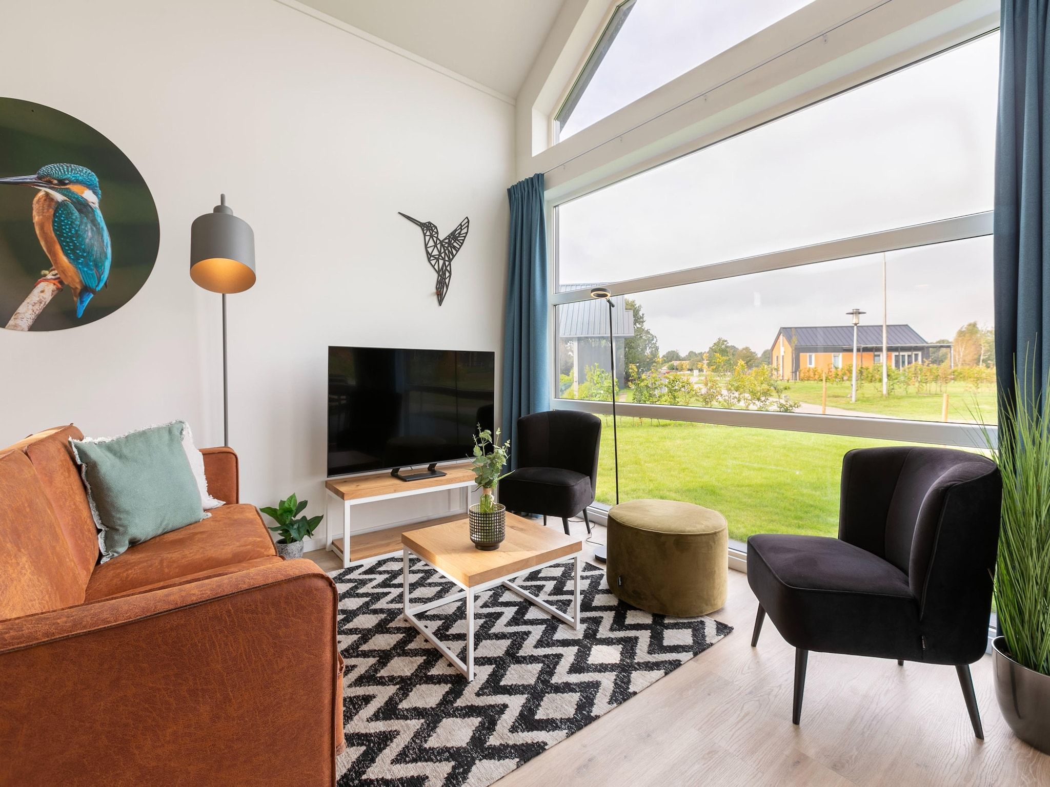 De woonkamer van Villapark Akenveen 6 in Tynaarlo