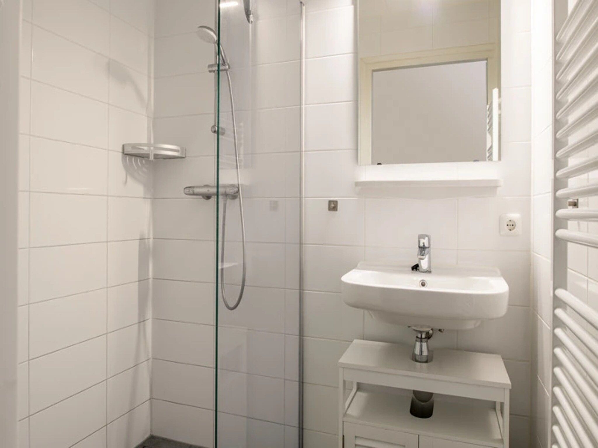 De badkamer van Waterpark Langelille 5 in Langelille