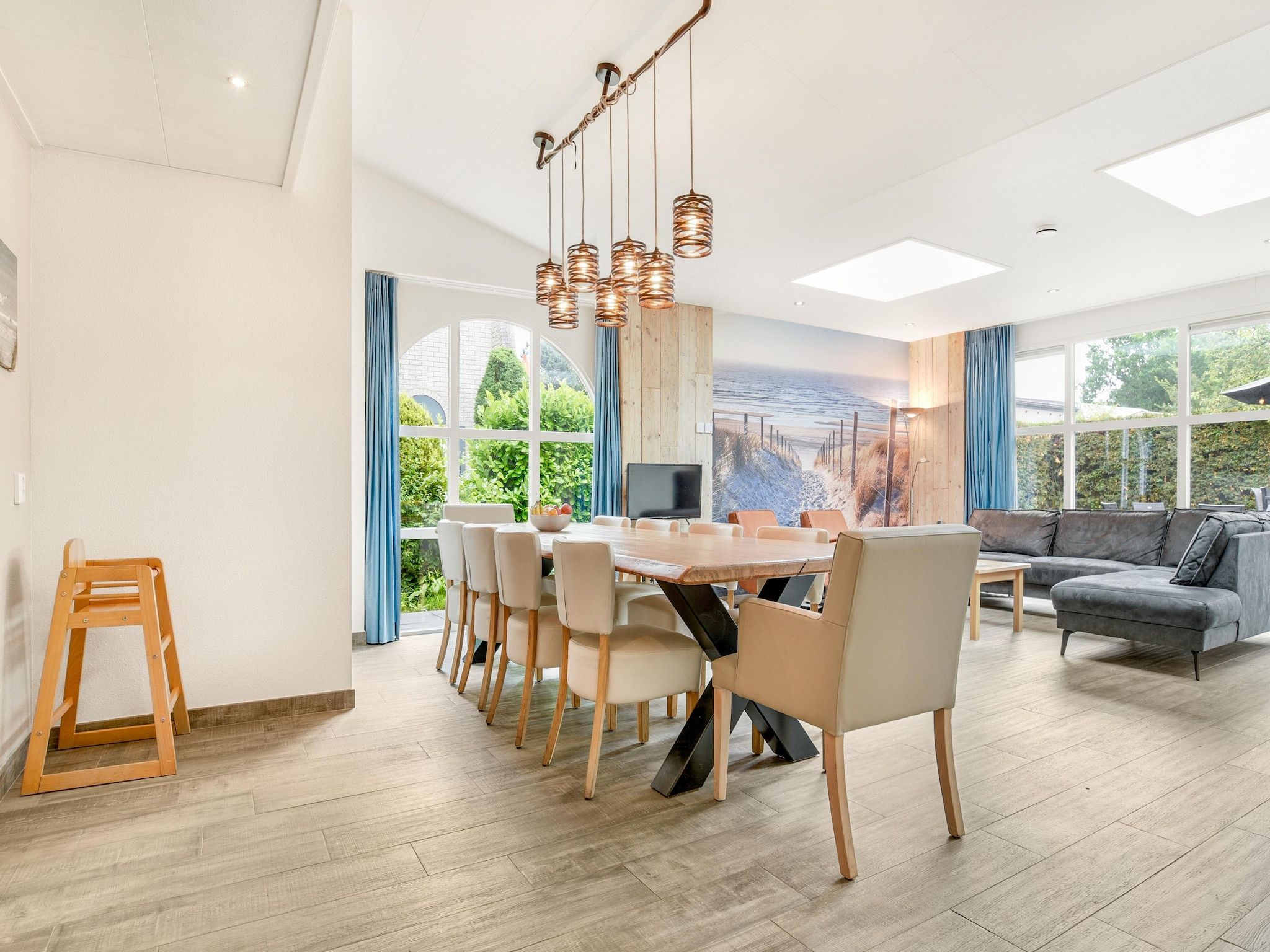 De woonkamer van Parc Port Greve 1 in Brouwershaven