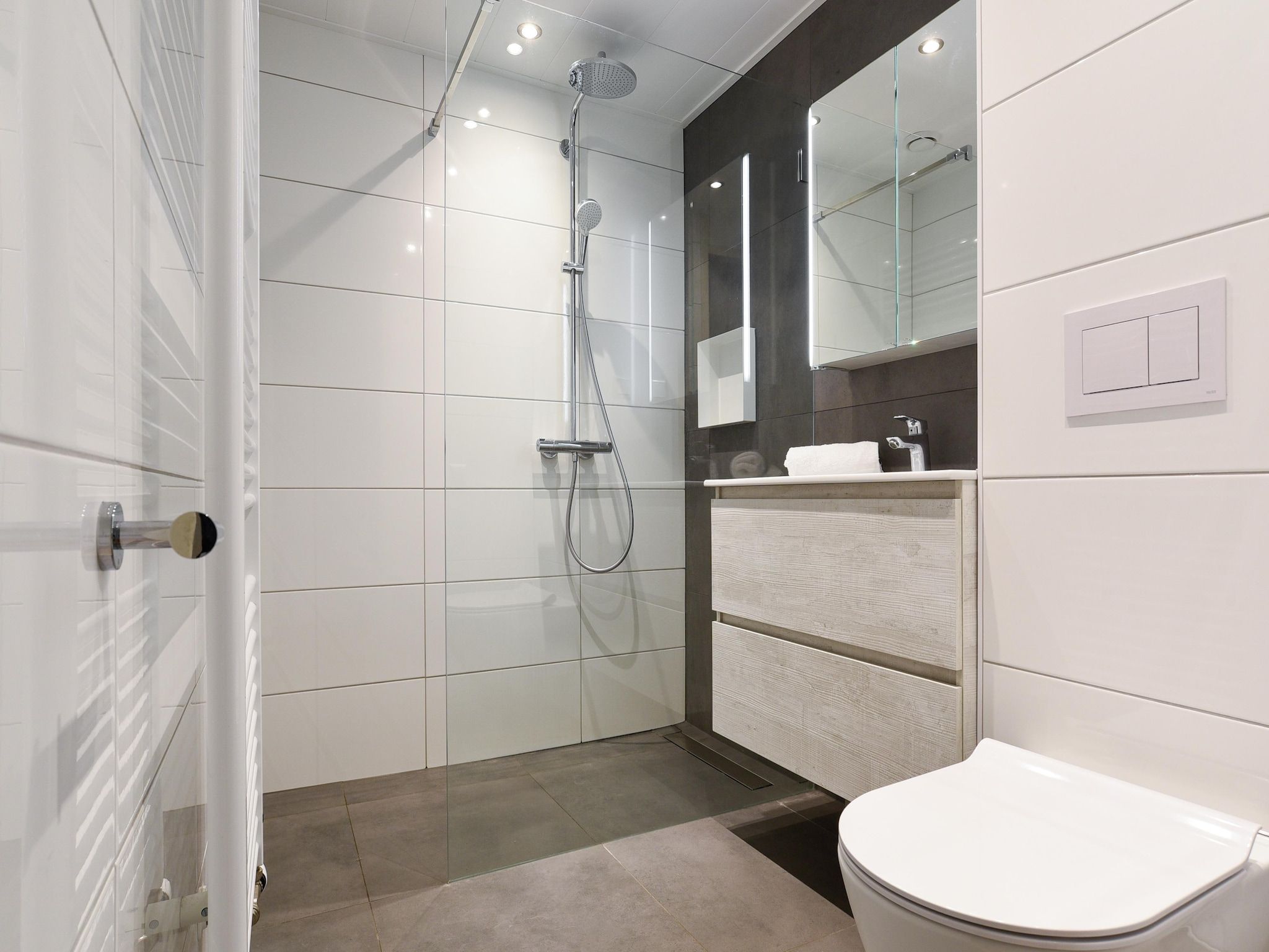 De badkamer van Parc Port Greve 3 in Brouwershaven