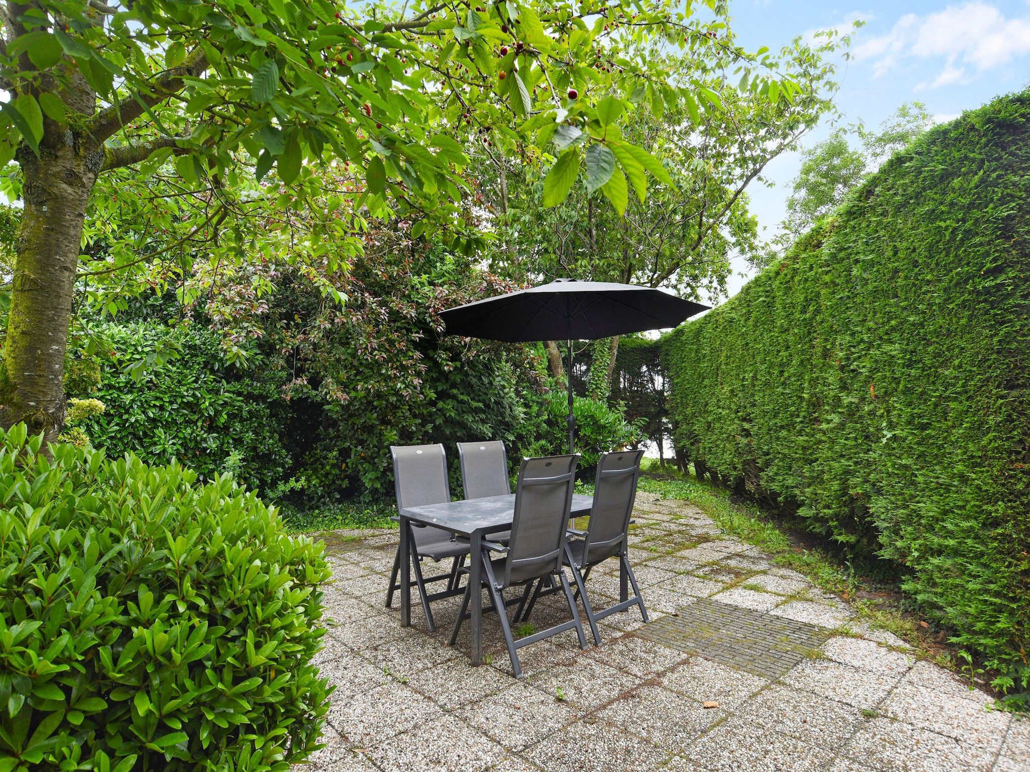 Het terras van Parc Port Greve 7 in Brouwershaven