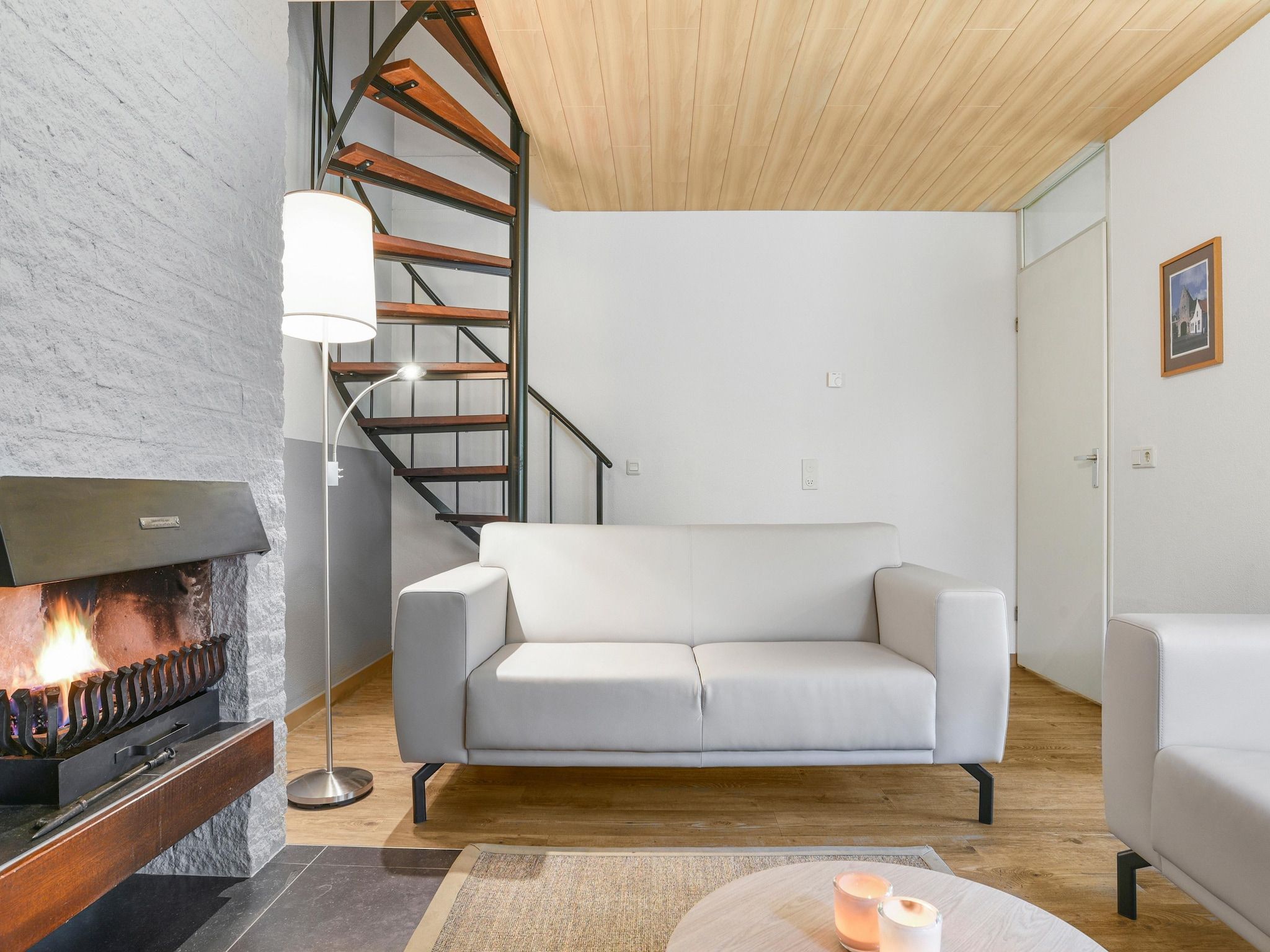 De woonkamer van Parc Port Greve 8 in Brouwershaven