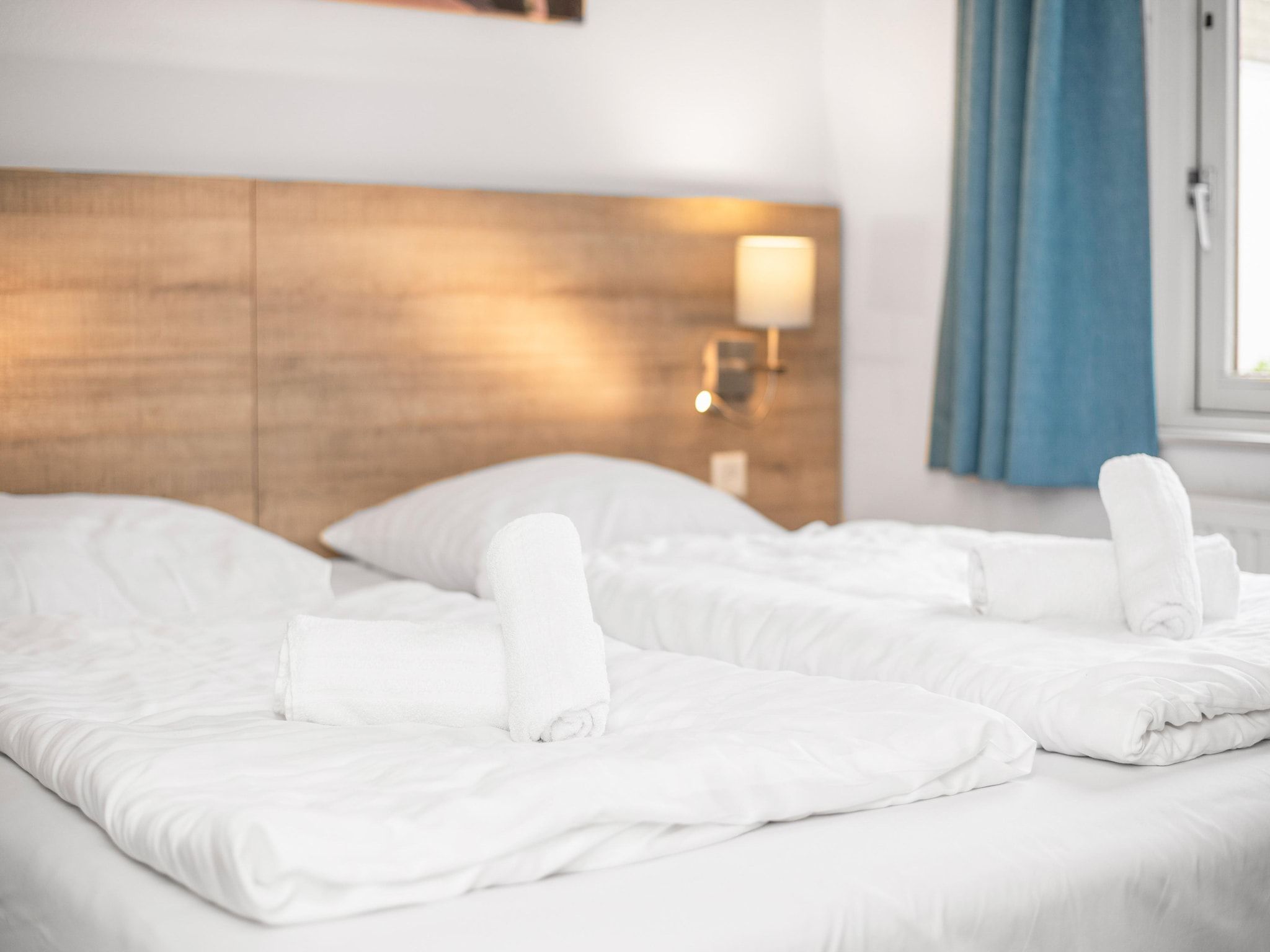 Een slaapkamer van Parc Port Greve 9 in Brouwershaven