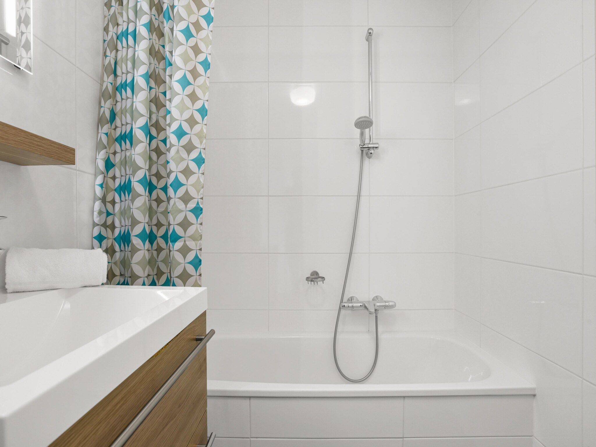 De badkamer van Parc Port Greve 15 in Brouwershaven