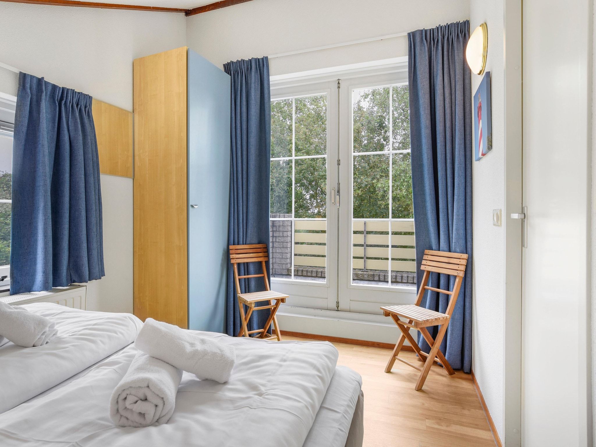 Een slaapkamer van Parc Port Greve 17 in Brouwershaven