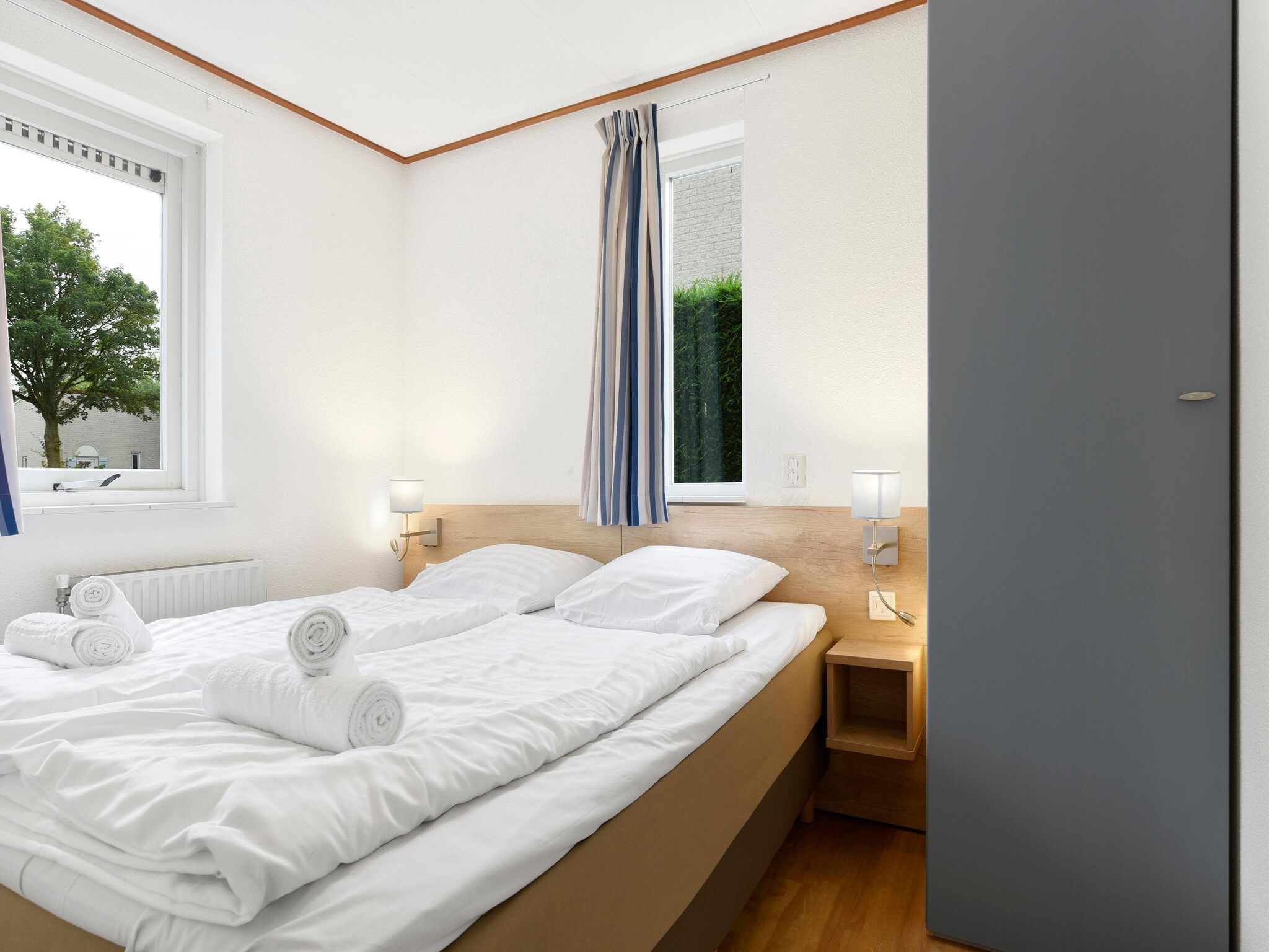 Een slaapkamer van Parc Port Greve 18 in Brouwershaven