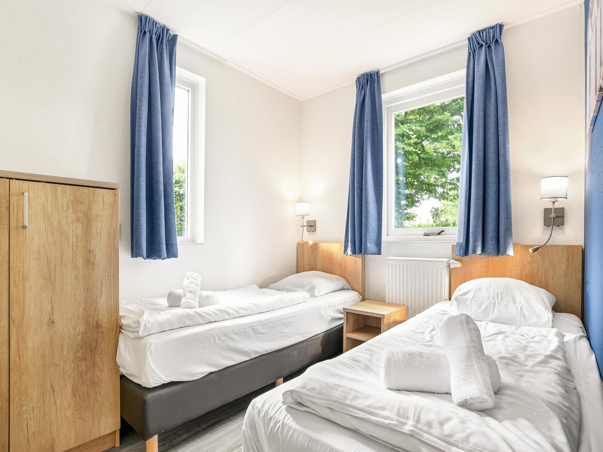 Een slaapkamer van Parc Port Greve 19 in Brouwershaven