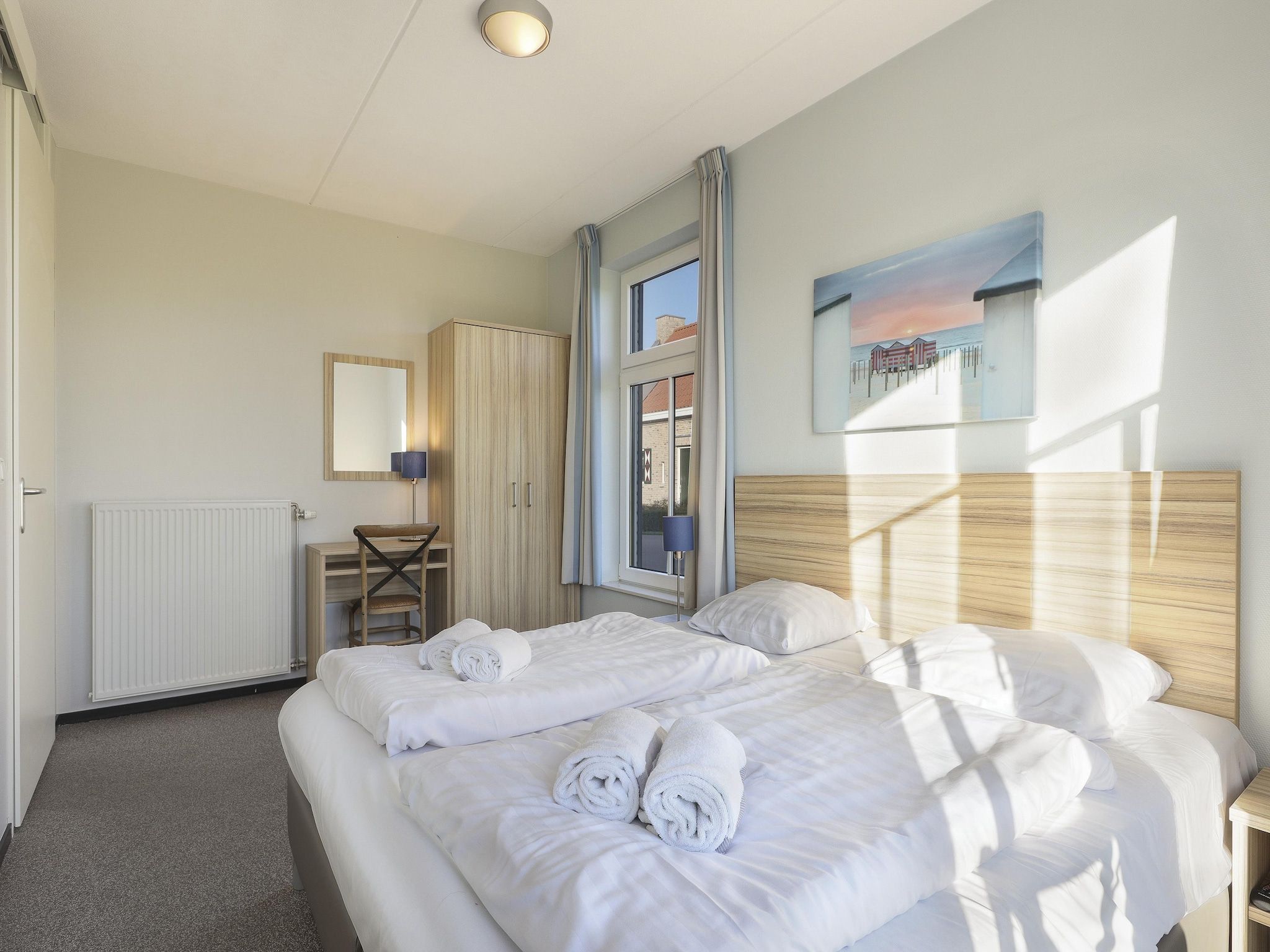 Een slaapkamer van Strand Resort Nieuwvliet-Bad 1 in Nieuwvliet