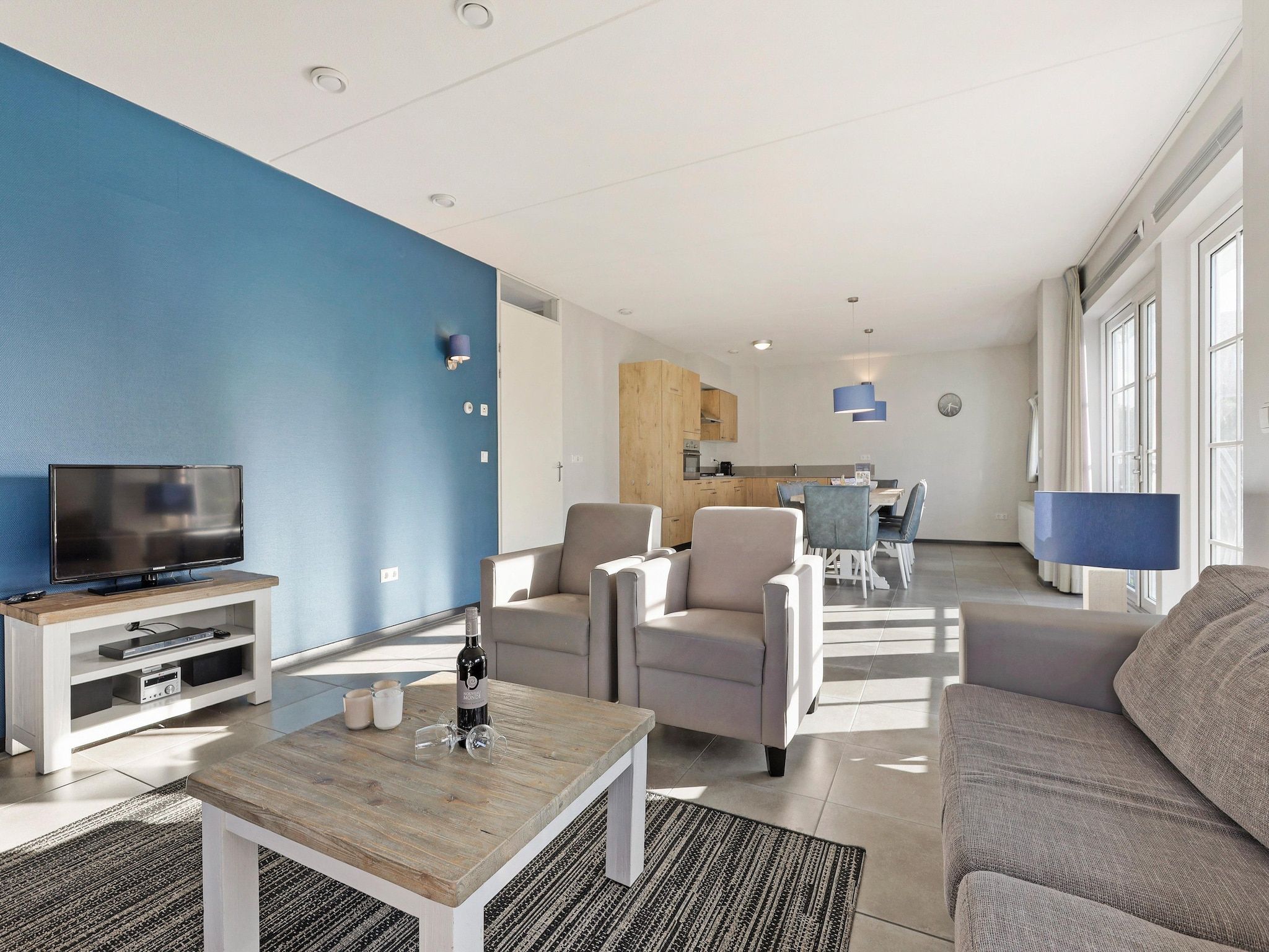 De woonkamer van Strand Resort Nieuwvliet-Bad 2 in Nieuwvliet