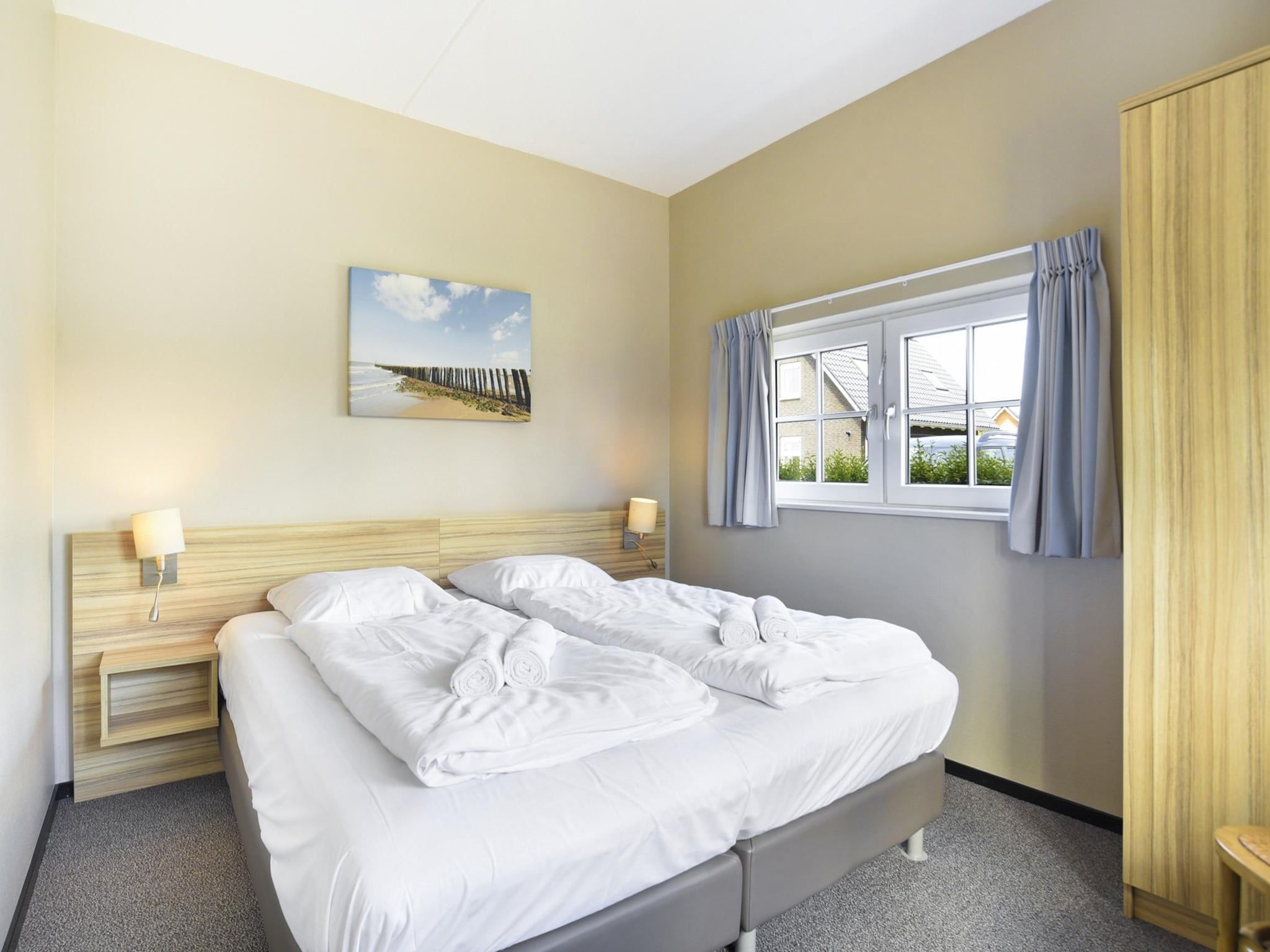 Een slaapkamer van Strand Resort Nieuwvliet-Bad 3 in Nieuwvliet