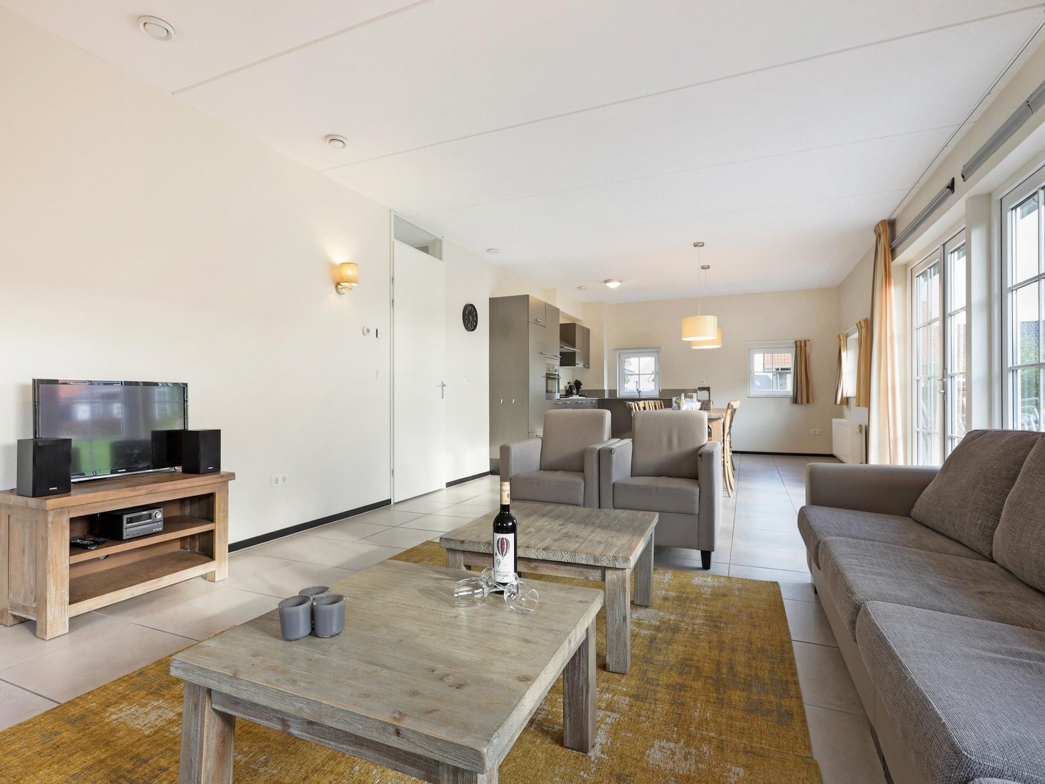 De woonkamer van Strand Resort Nieuwvliet-Bad 3 in Nieuwvliet