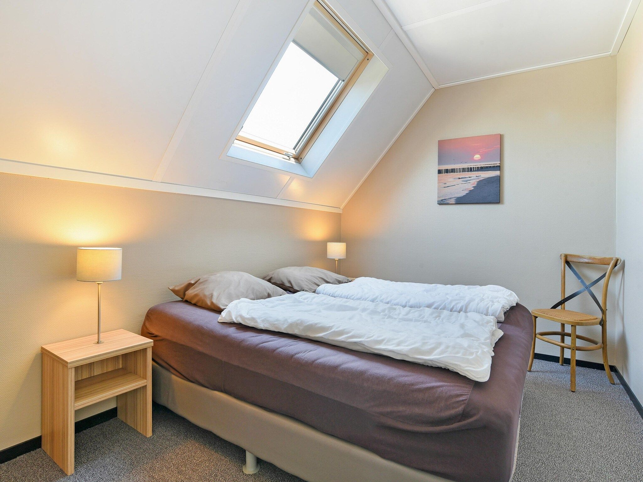 Een slaapkamer van Strand Resort Nieuwvliet-Bad 4 in Nieuwvliet