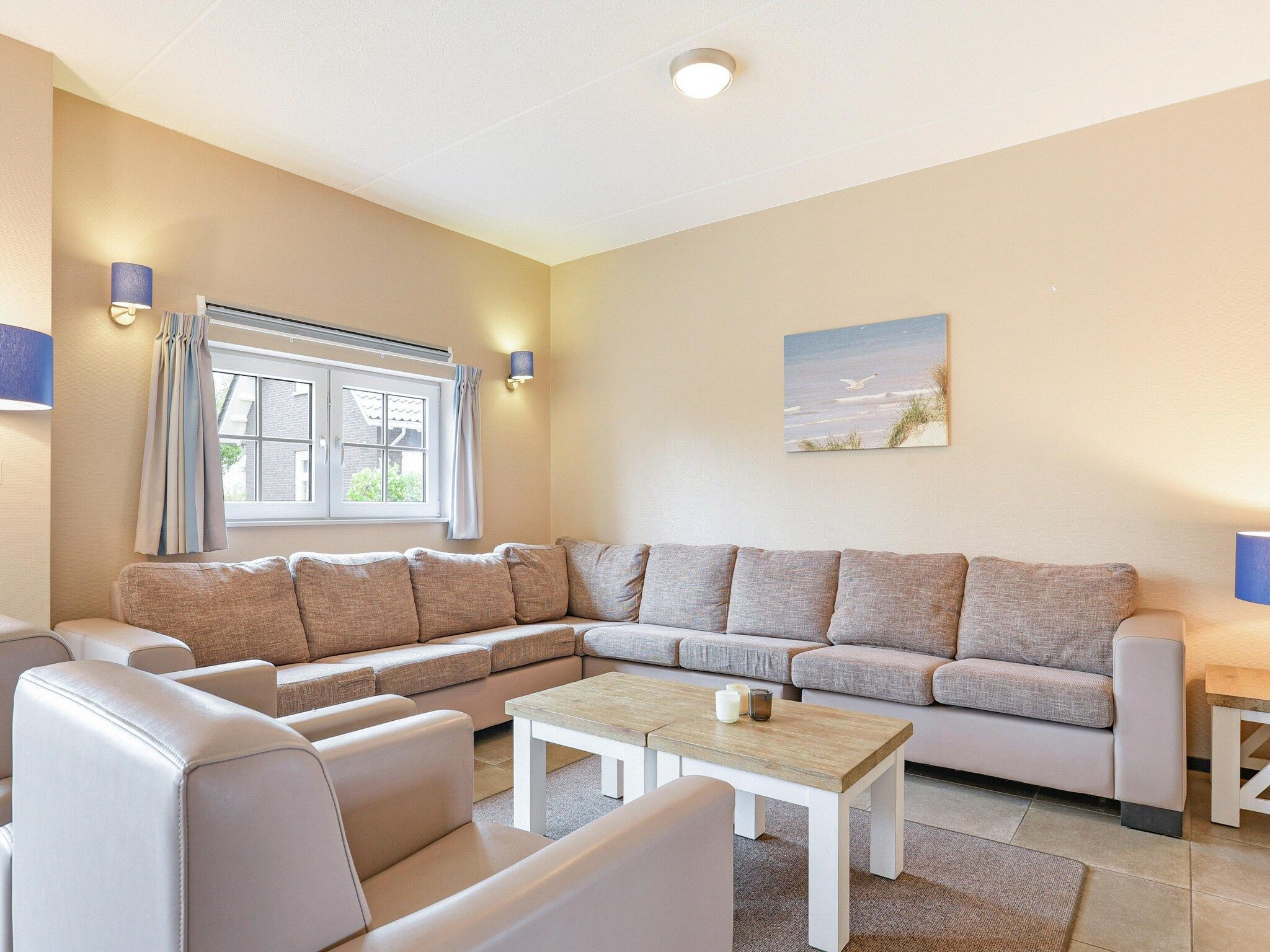 De woonkamer van Strand Resort Nieuwvliet-Bad 4 in Nieuwvliet