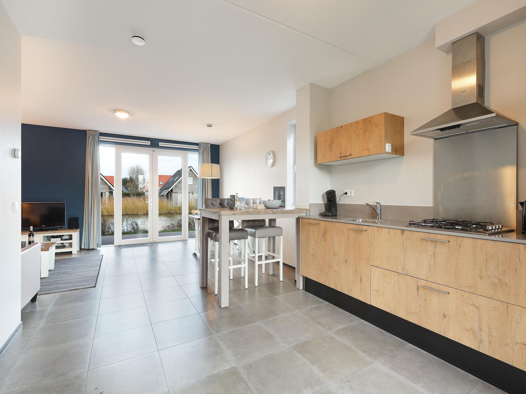 De keuken van Strand Resort Nieuwvliet-Bad 5 in Nieuwvliet