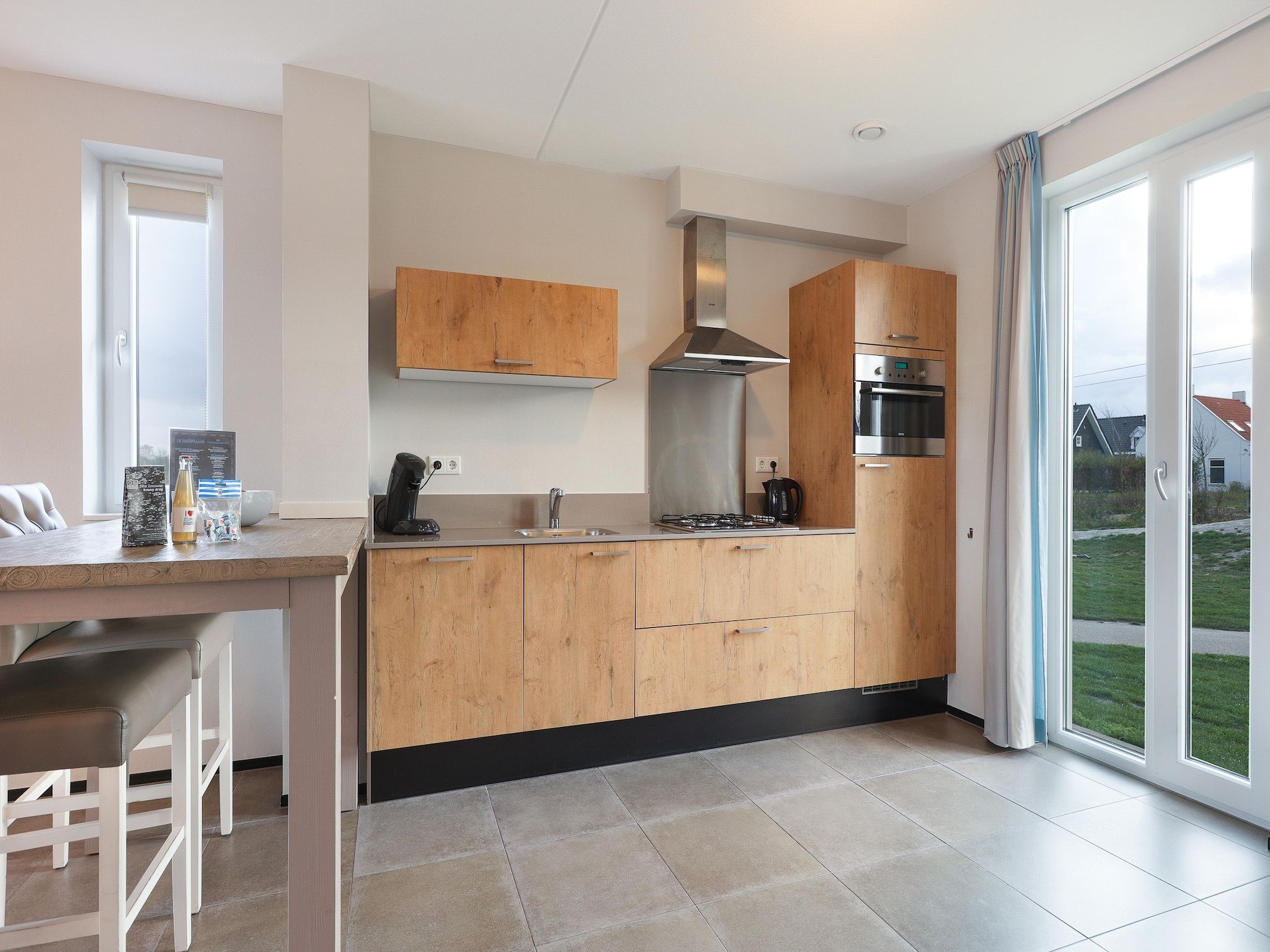 De keuken van Strand Resort Nieuwvliet-Bad 5 in Nieuwvliet