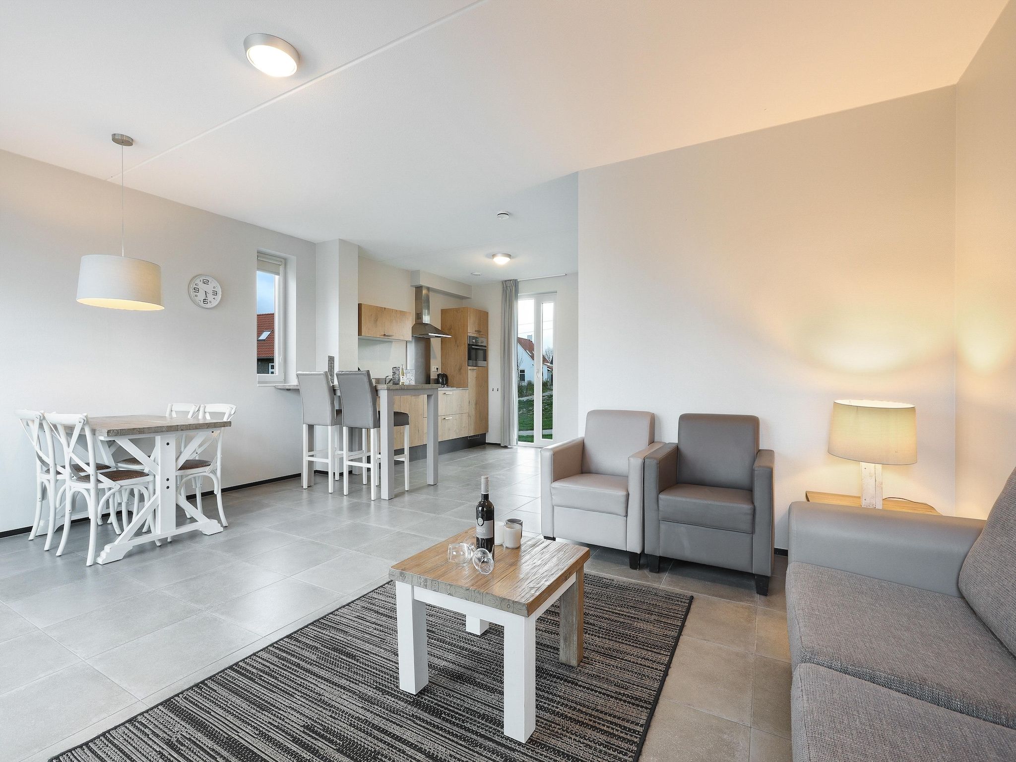 De woonkamer van Strand Resort Nieuwvliet-Bad 5 in Nieuwvliet