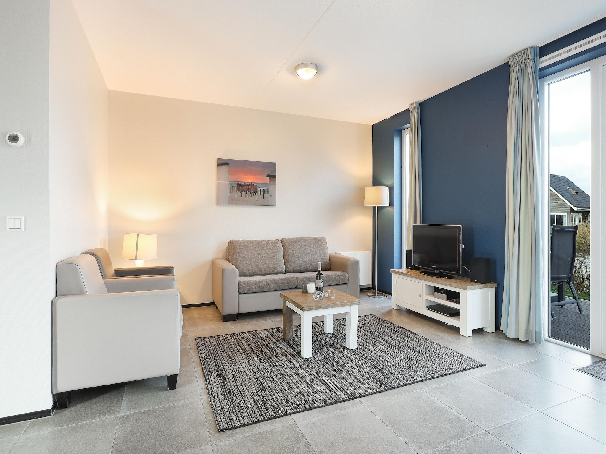 De woonkamer van Strand Resort Nieuwvliet-Bad 5 in Nieuwvliet