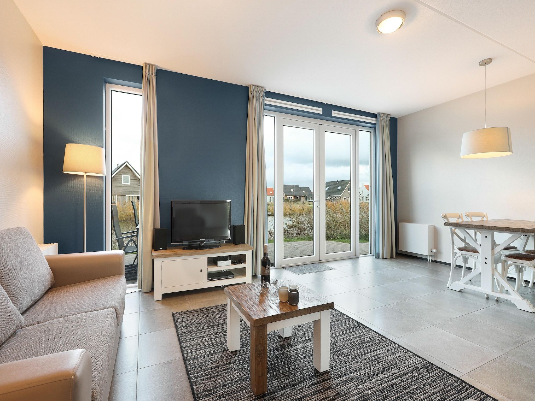 De woonkamer van Strand Resort Nieuwvliet-Bad 5 in Nieuwvliet