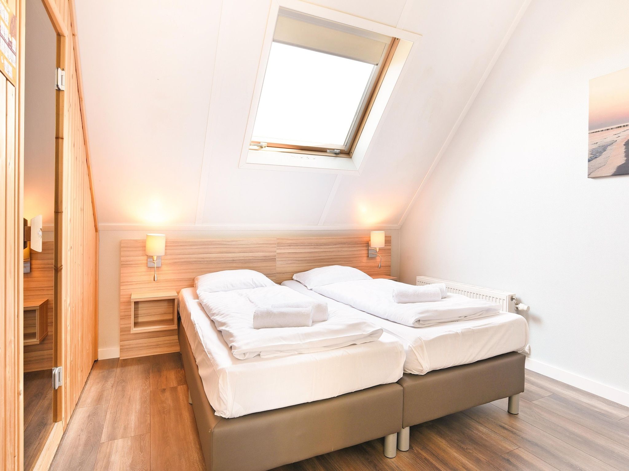 Een slaapkamer van Strand Resort Nieuwvliet-Bad 6 in Nieuwvliet