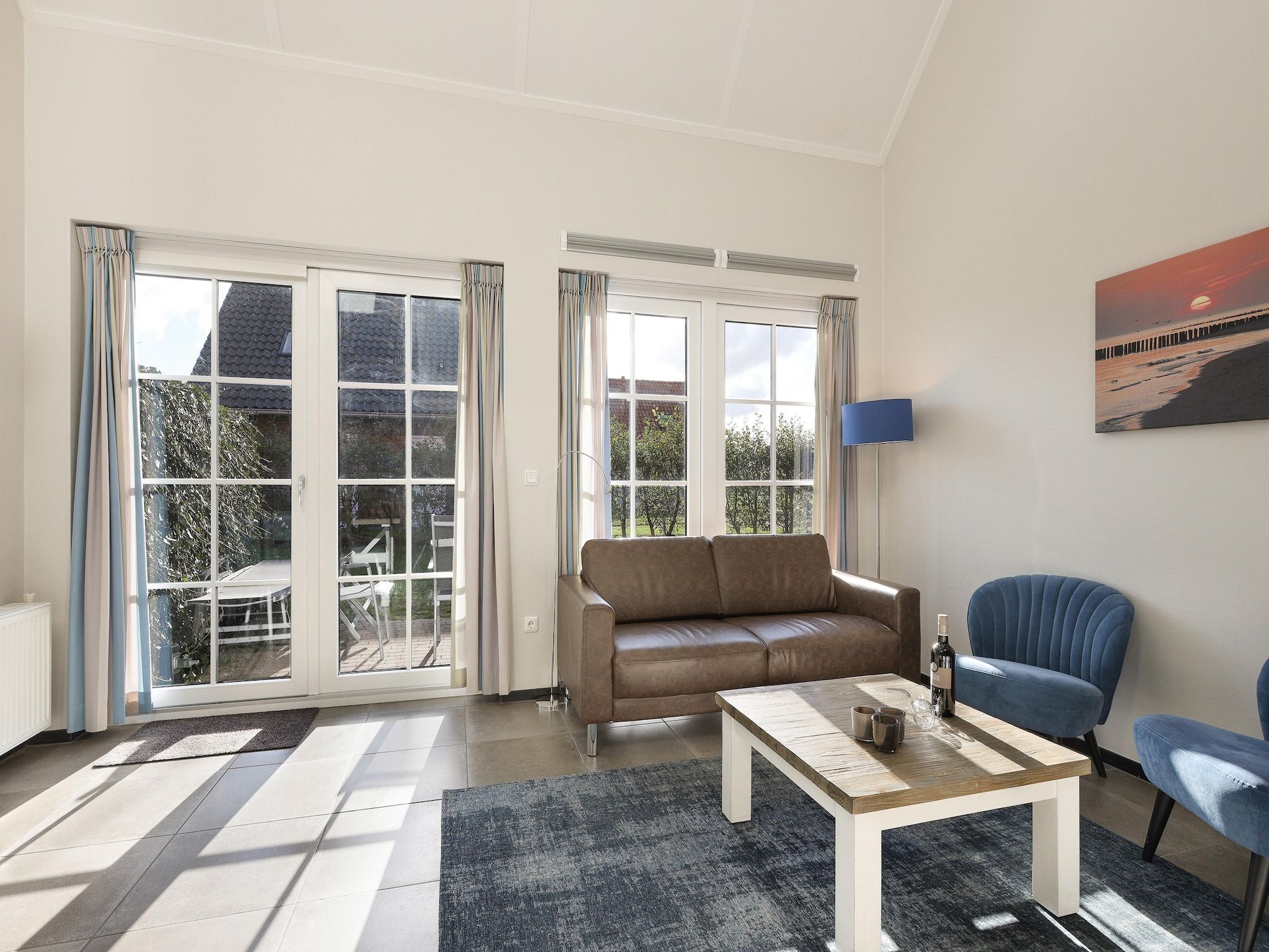 De woonkamer van Strand Resort Nieuwvliet-Bad 6 in Nieuwvliet