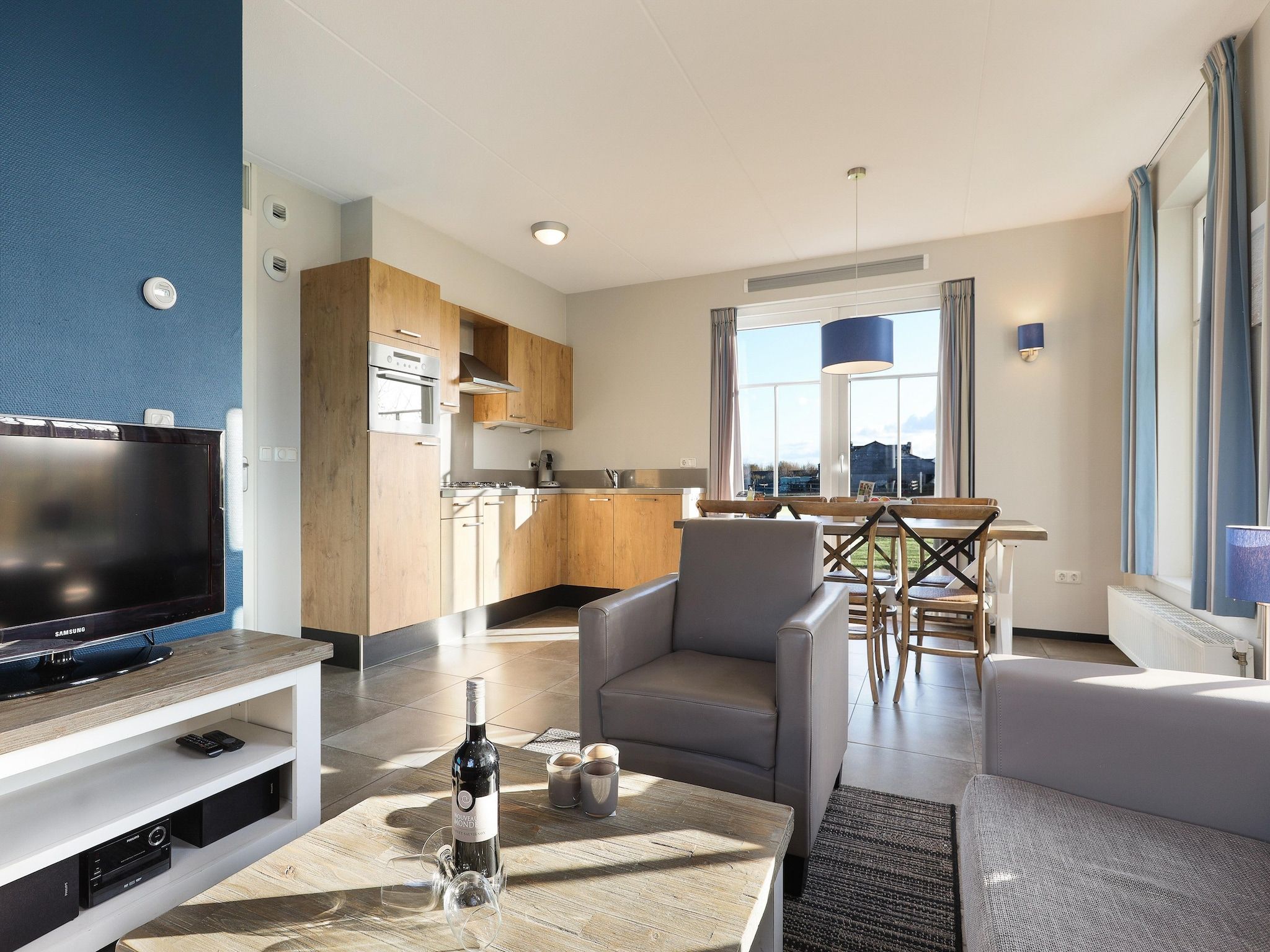 De woonkamer van Strand Resort Nieuwvliet-Bad 7 in Nieuwvliet