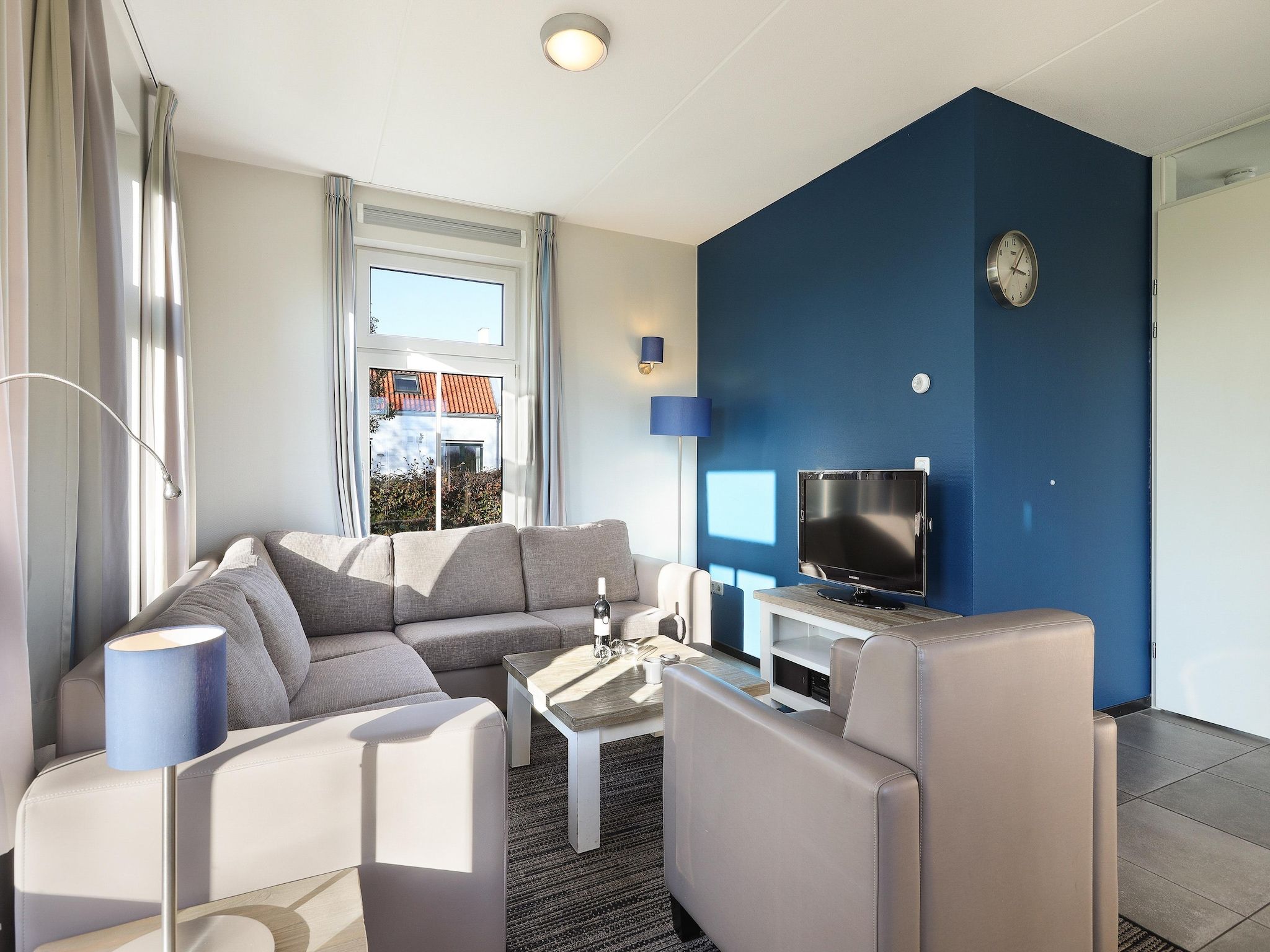 De woonkamer van Strand Resort Nieuwvliet-Bad 7 in Nieuwvliet