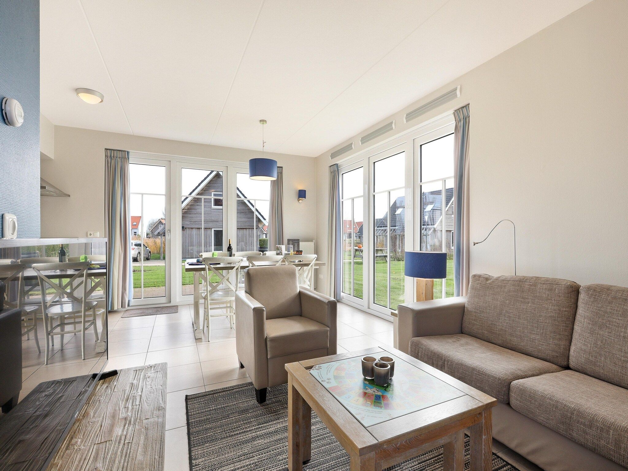 De woonkamer van Strand Resort Nieuwvliet-Bad 9 in Nieuwvliet