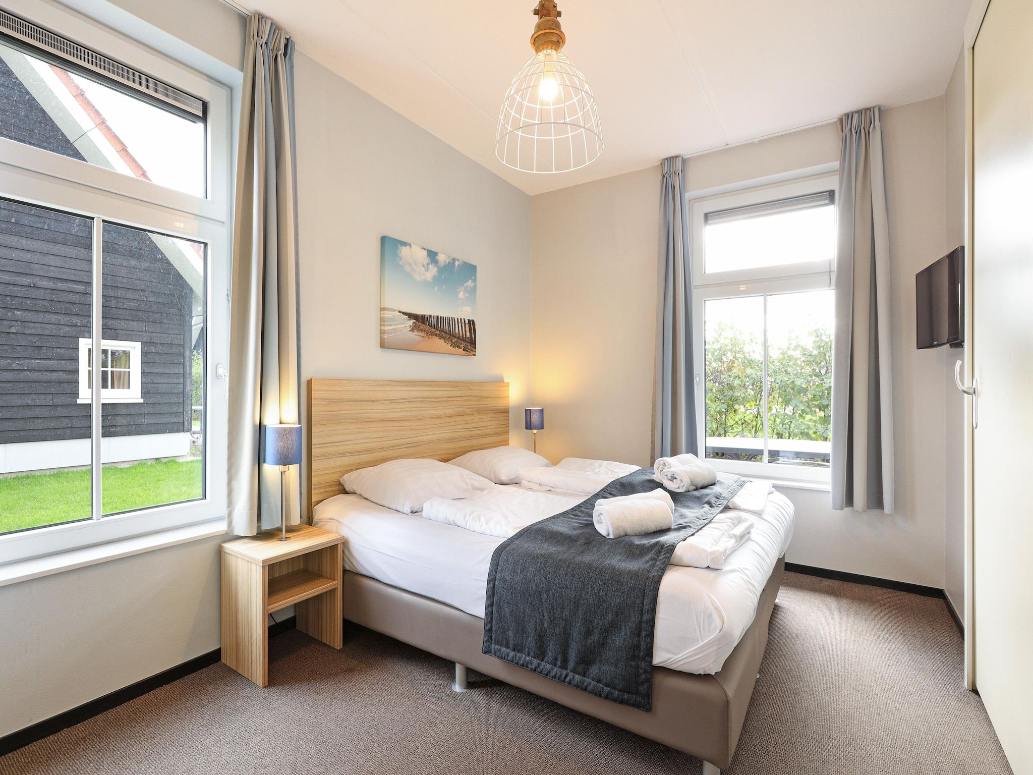 Een slaapkamer van Strand Resort Nieuwvliet-Bad 10 in Nieuwvliet