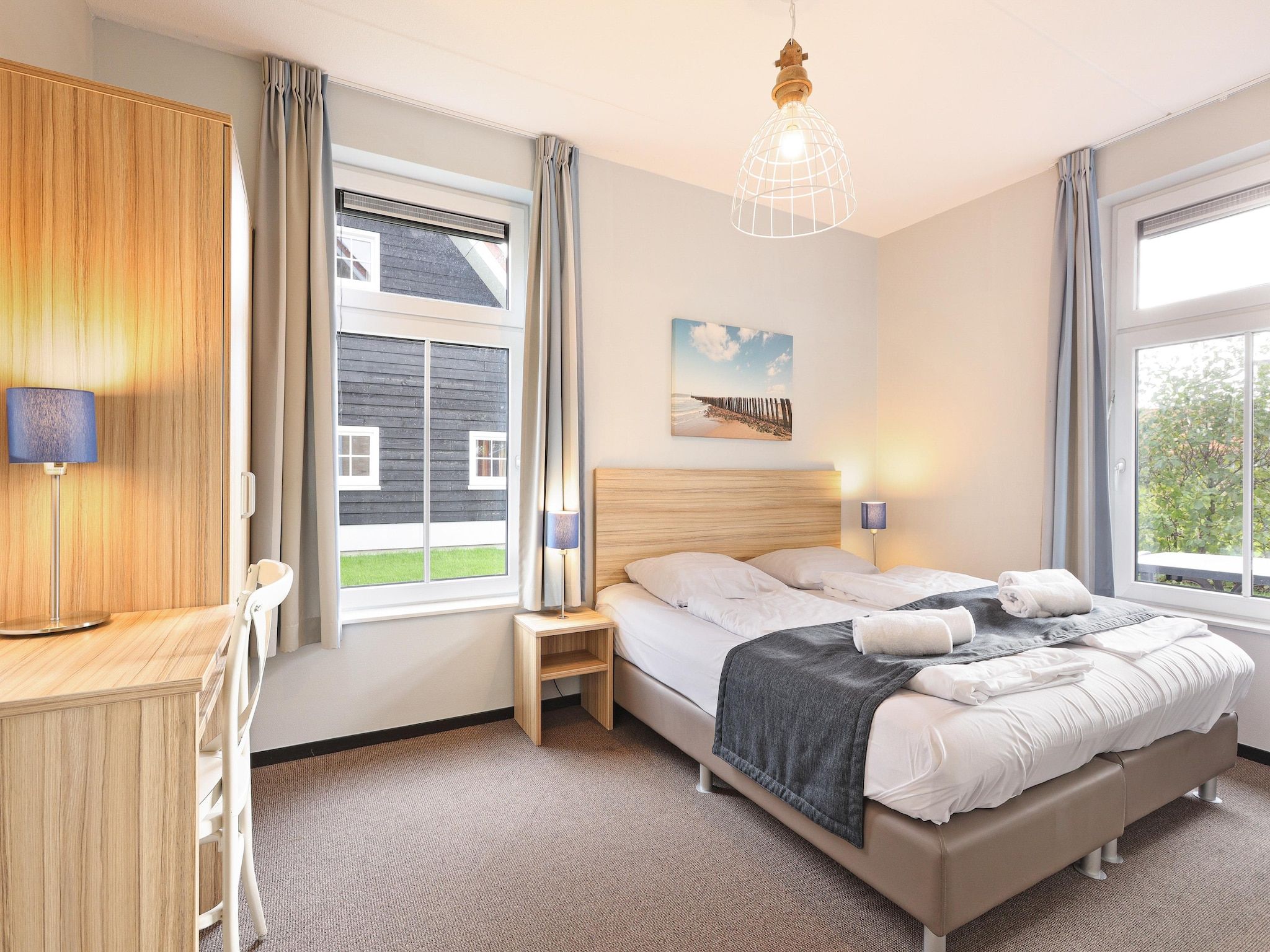 Een slaapkamer van Strand Resort Nieuwvliet-Bad 10 in Nieuwvliet