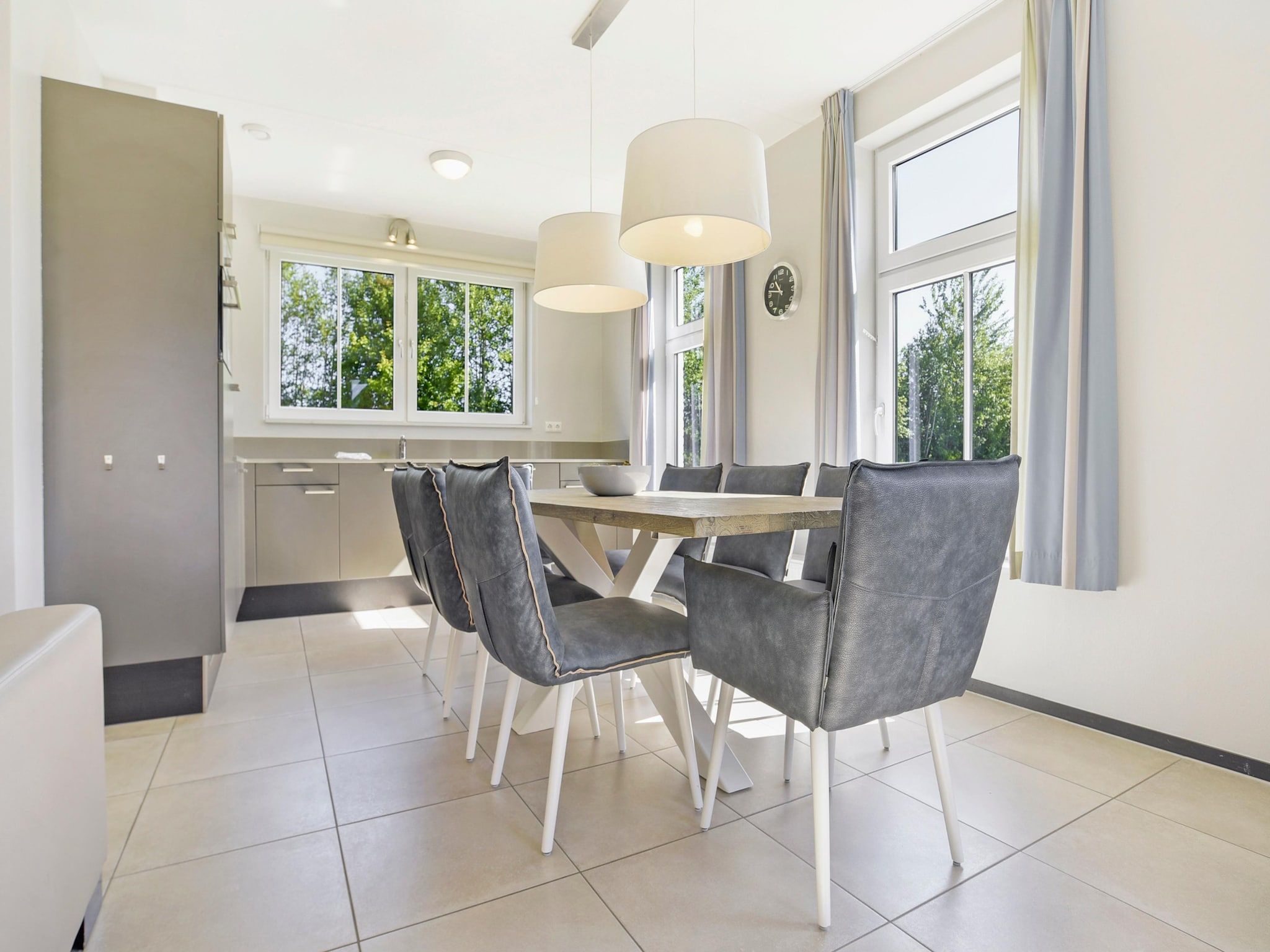 De keuken van Strand Resort Nieuwvliet-Bad 12 in Nieuwvliet