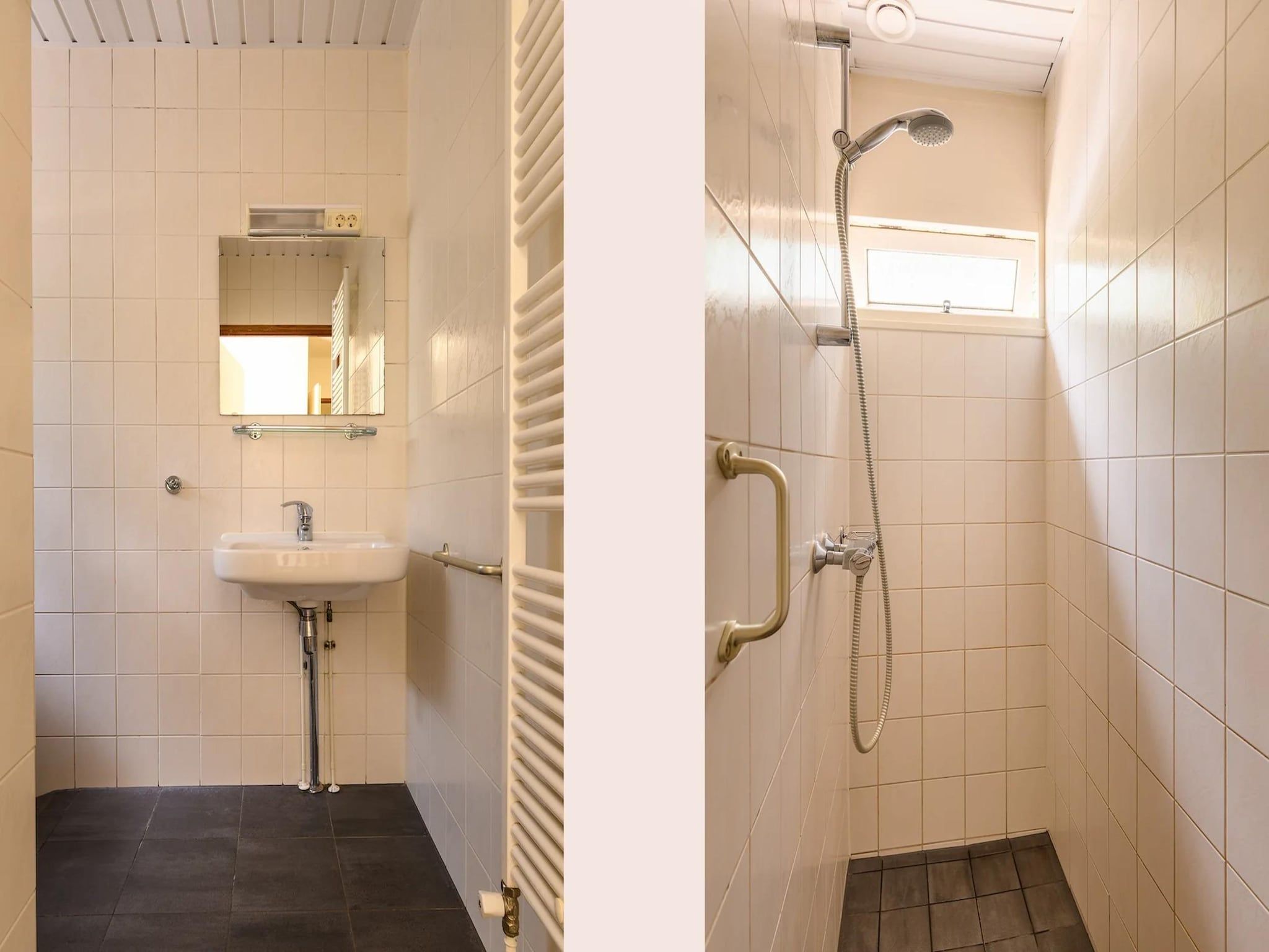 De badkamer van Bungalow 6B1 in Putten