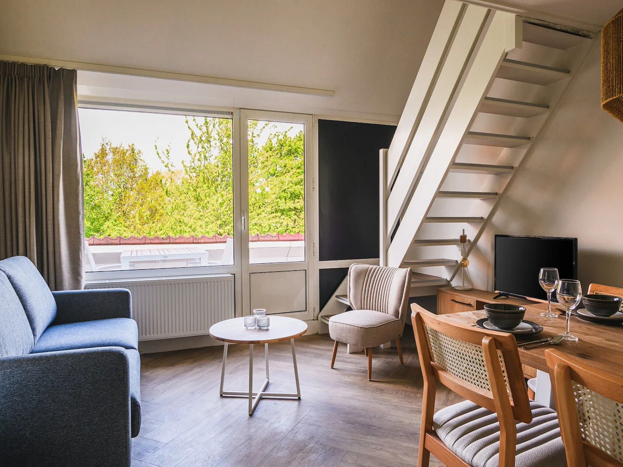 De woonkamer van Appartement Comfort 4AR in Bruinisse
