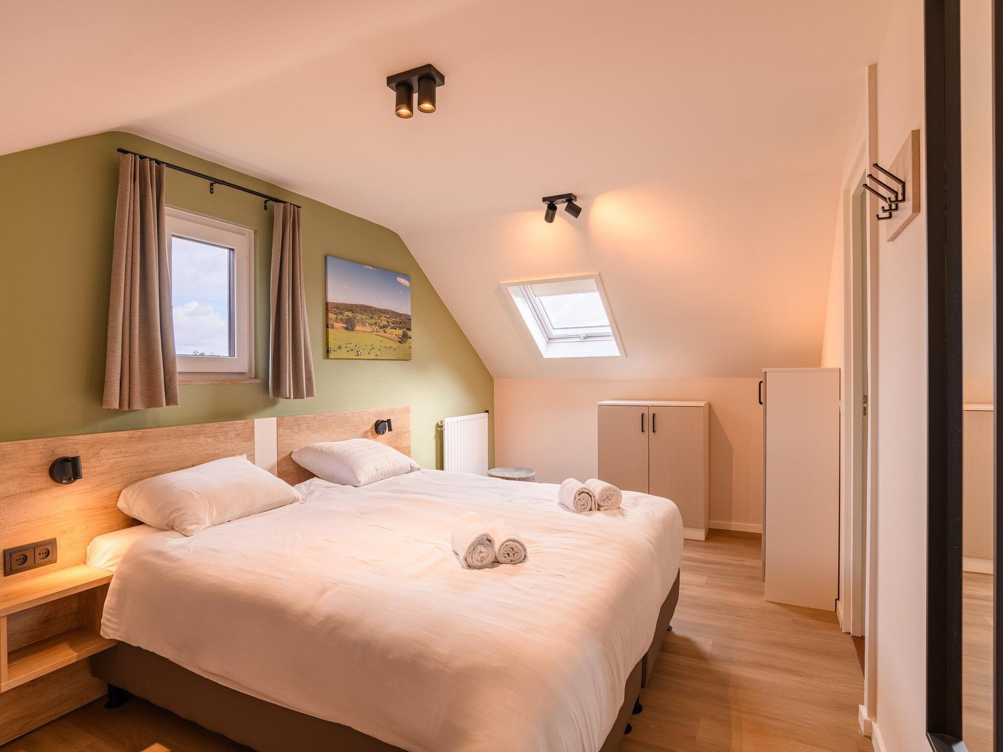 Een slaapkamer van Bungalow 4B1 in Vijlen