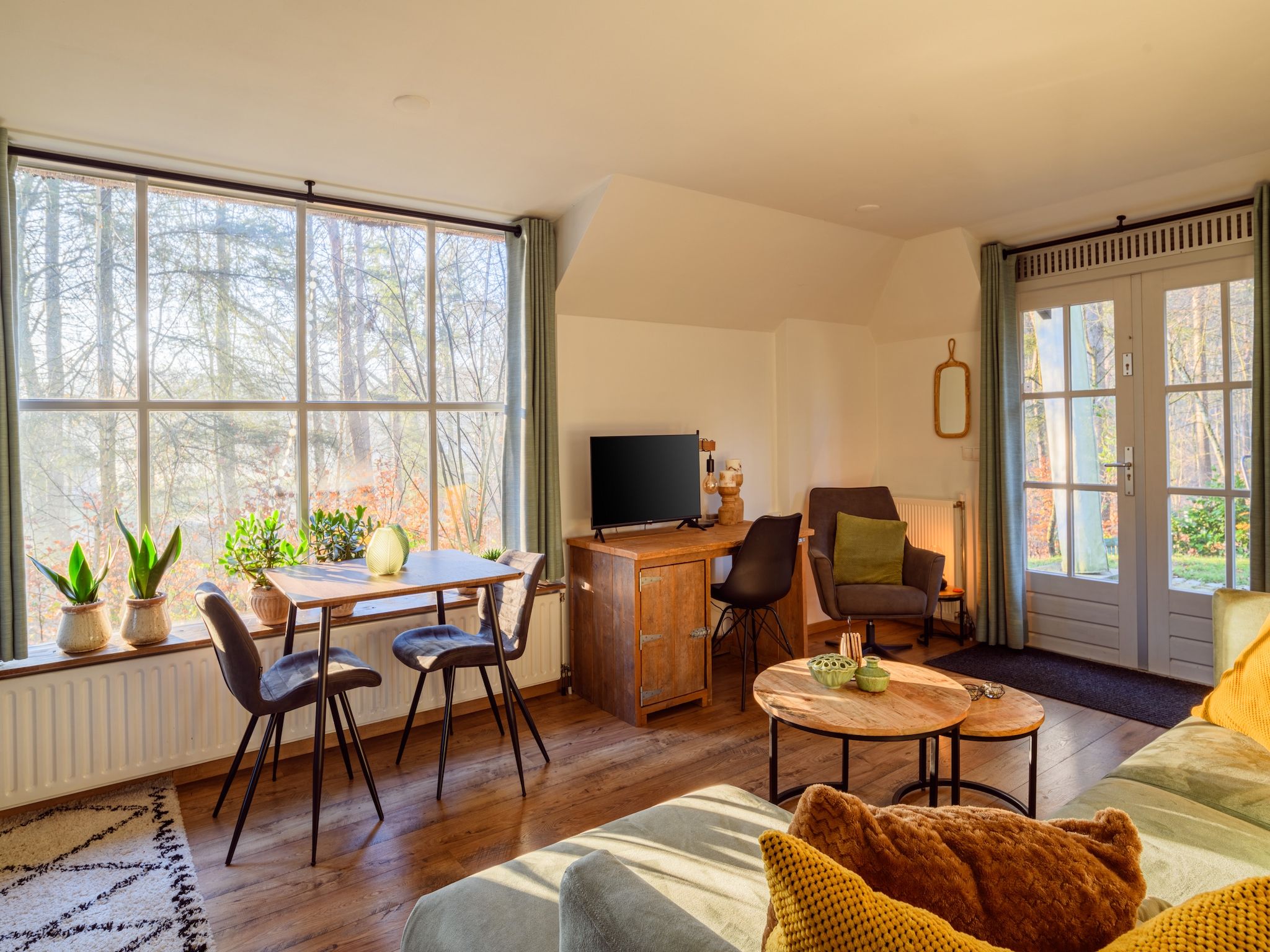 De woonkamer van Stuifhoeve 2 De Luxe in Herpen