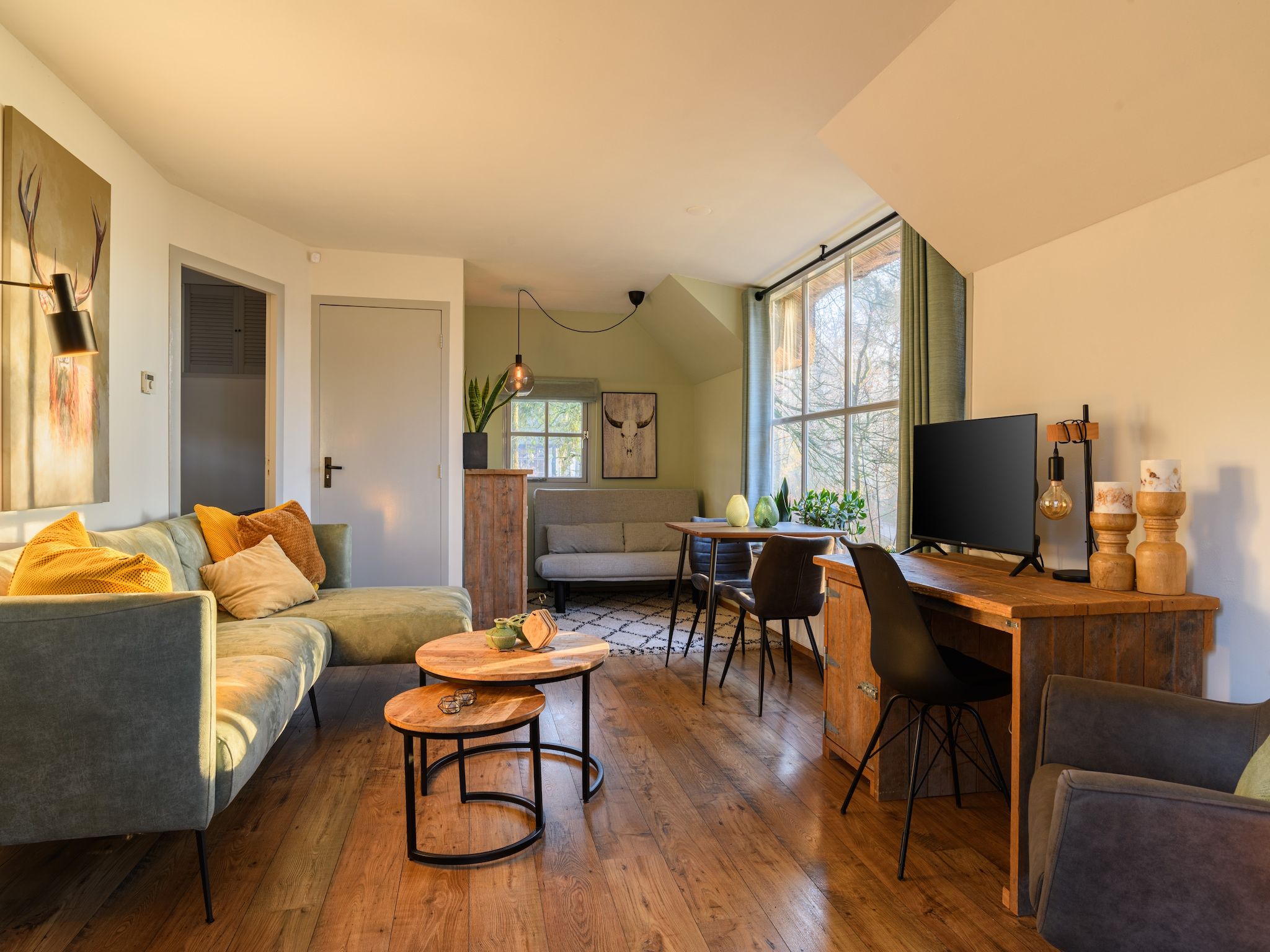 De woonkamer van Stuifhoeve 2 De Luxe in Herpen