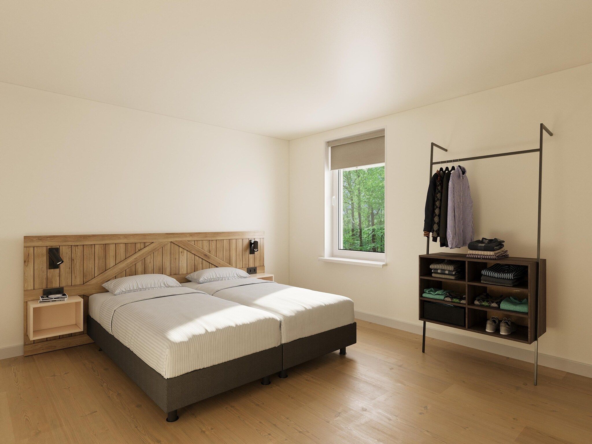 Een slaapkamer van Barnsteen Sauna in TA Gasselte